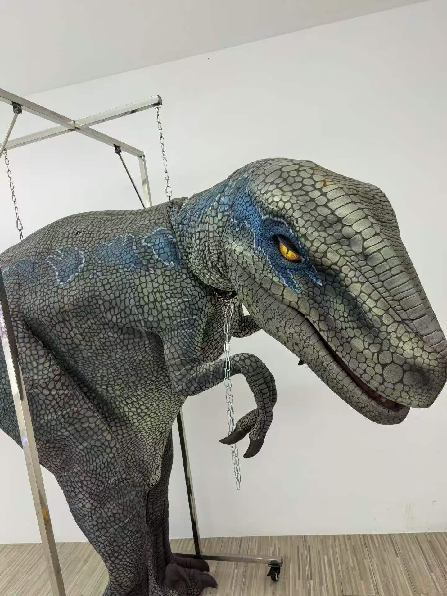 Life-size animatronic dinosaur model at our facility