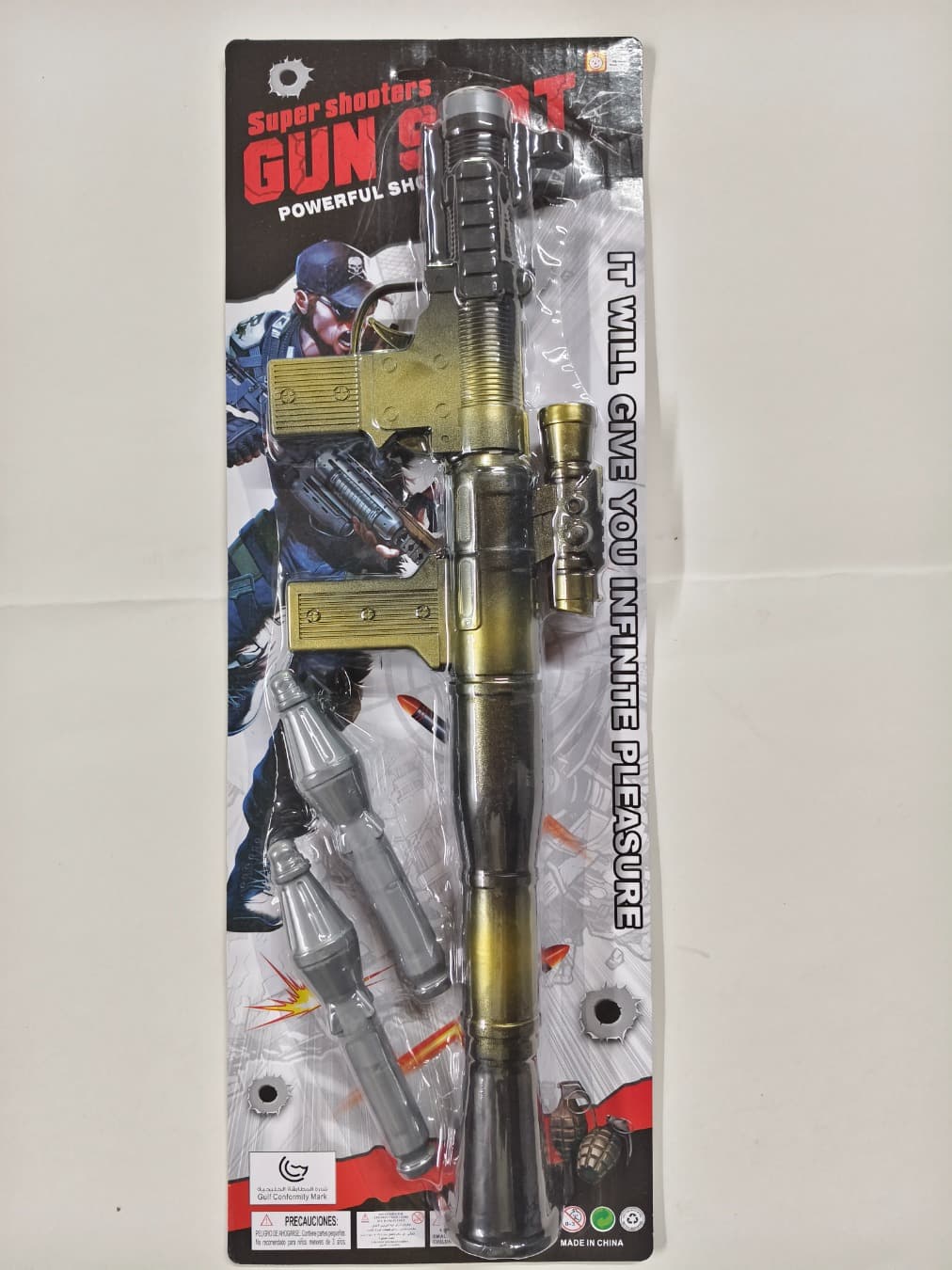 Spray painted rocket launcher