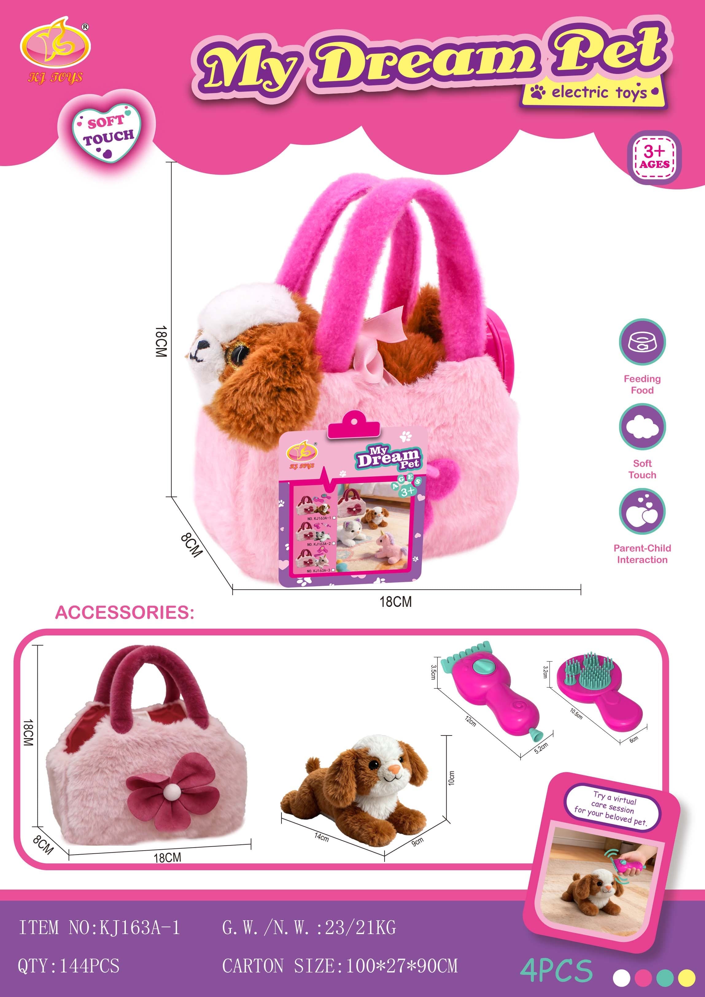Plush Puppy
Small Plush Tote Bag/Haircut Set