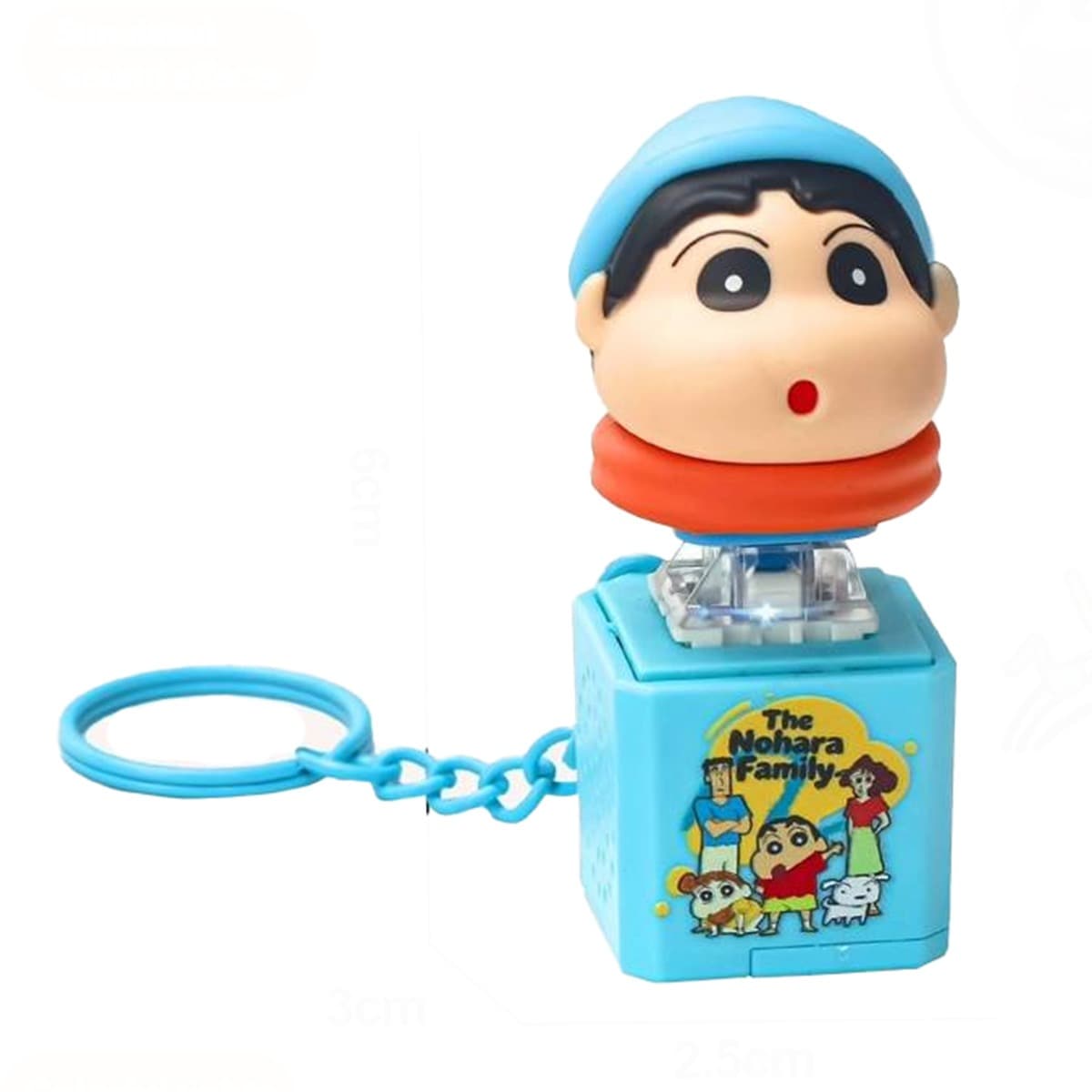 Crayon Shin-chan Stress Relief Square Button Light & Sound Keychain Toy