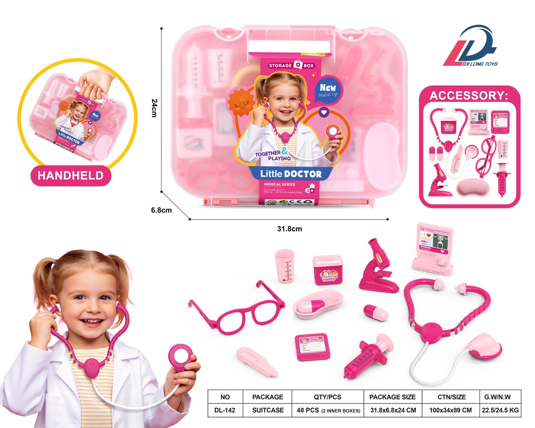 Frosted Transparent Female Doctor's Carry Case