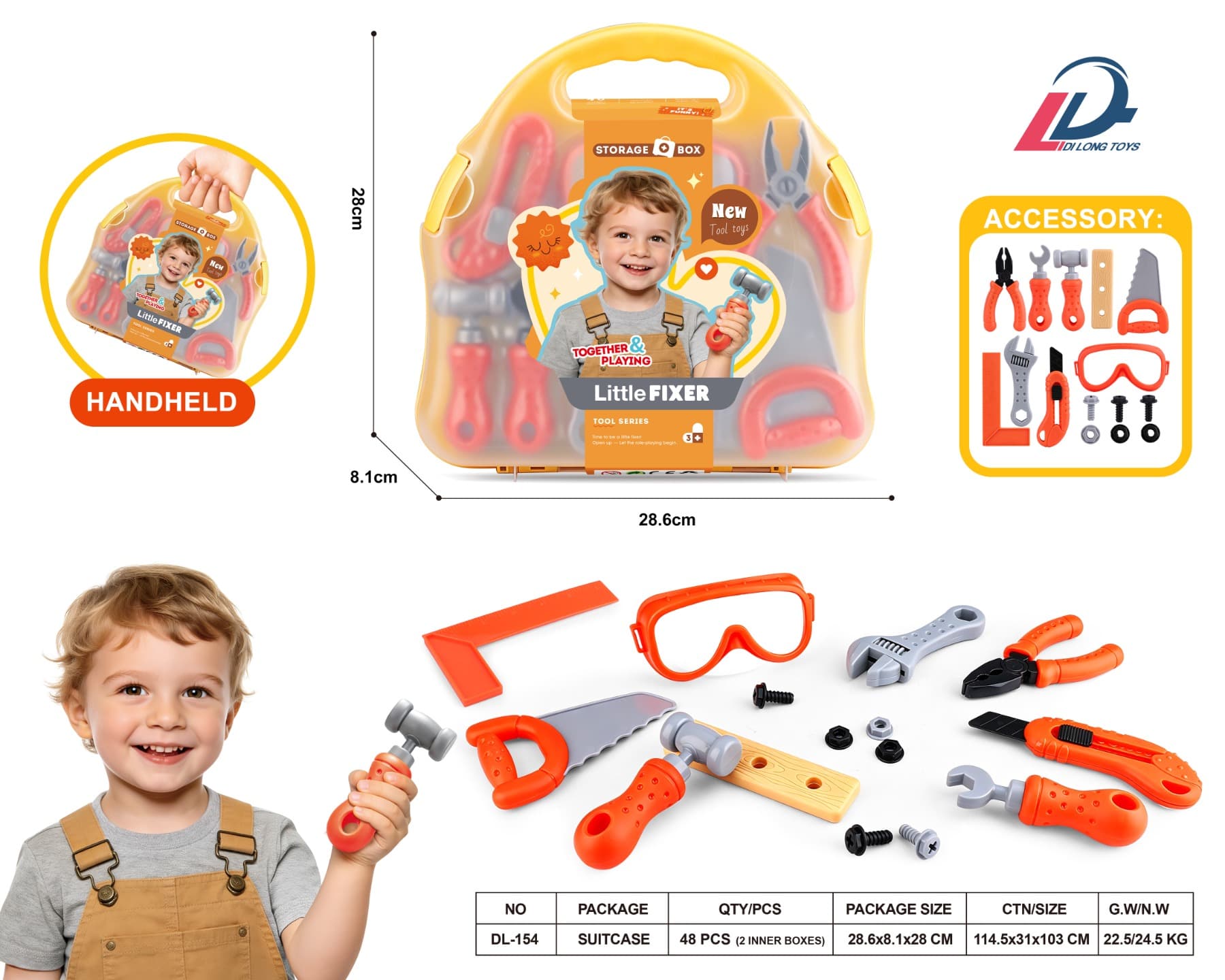 Frosted Transparent Tool Tote
