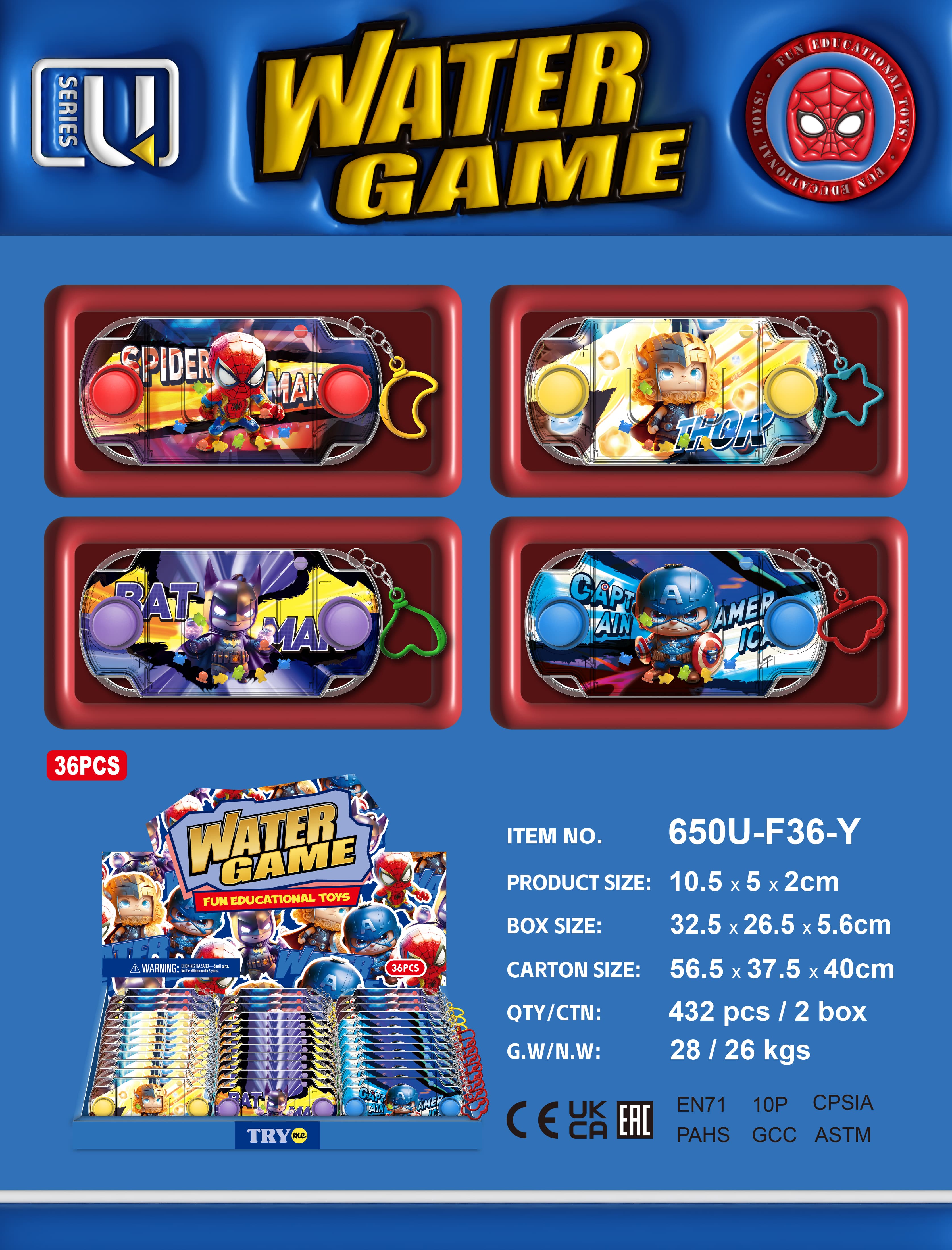 Q Version Hero Game Water Machine
(Hang the hook)