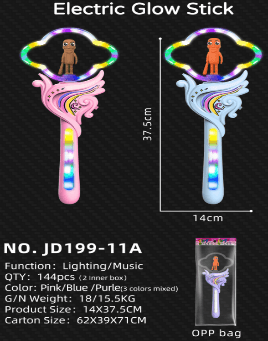 Color Spinning Stick Wooden Stick Man