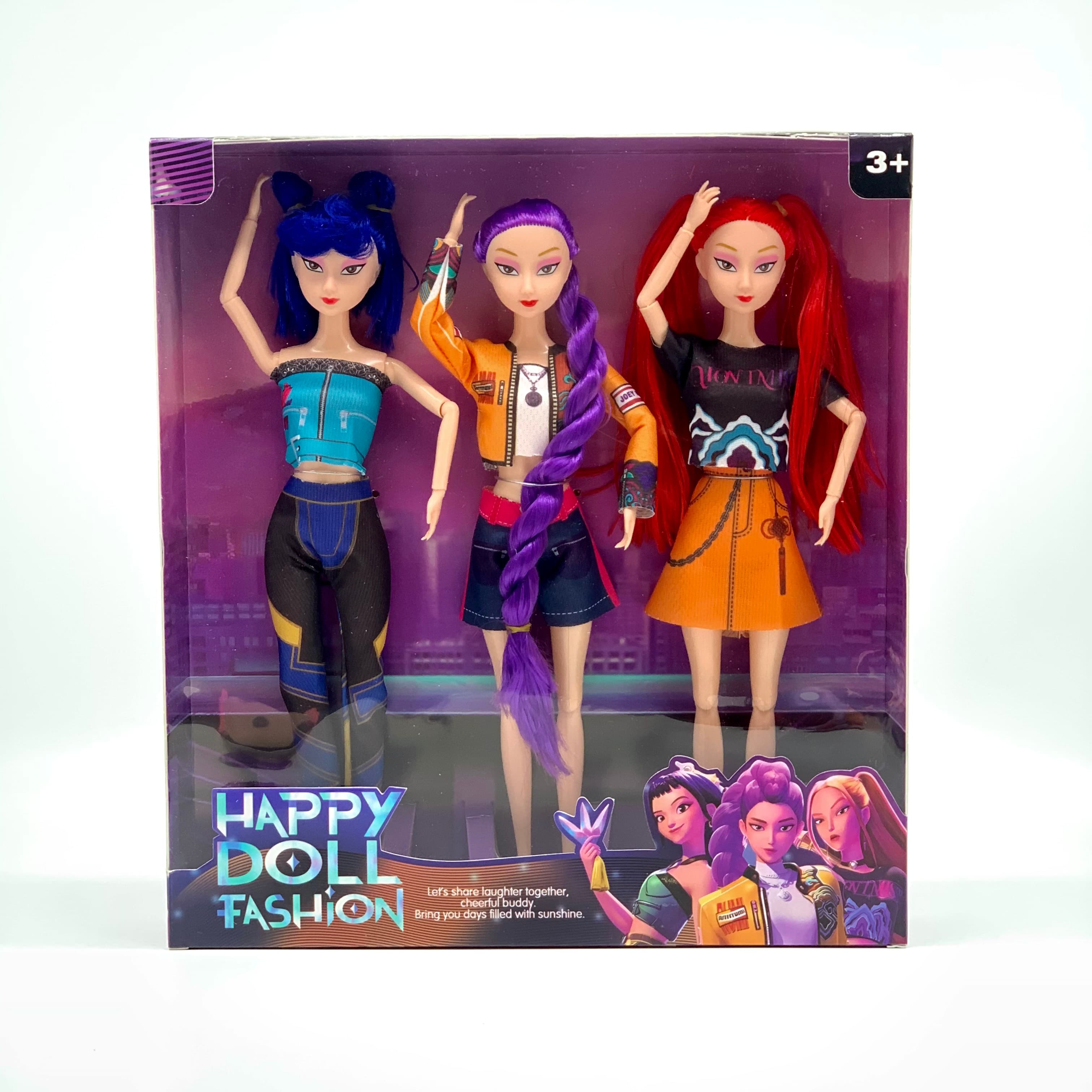 11-Inch Solid 11 Joint Body K-POP Witch Hunting Group 3-Person Suit