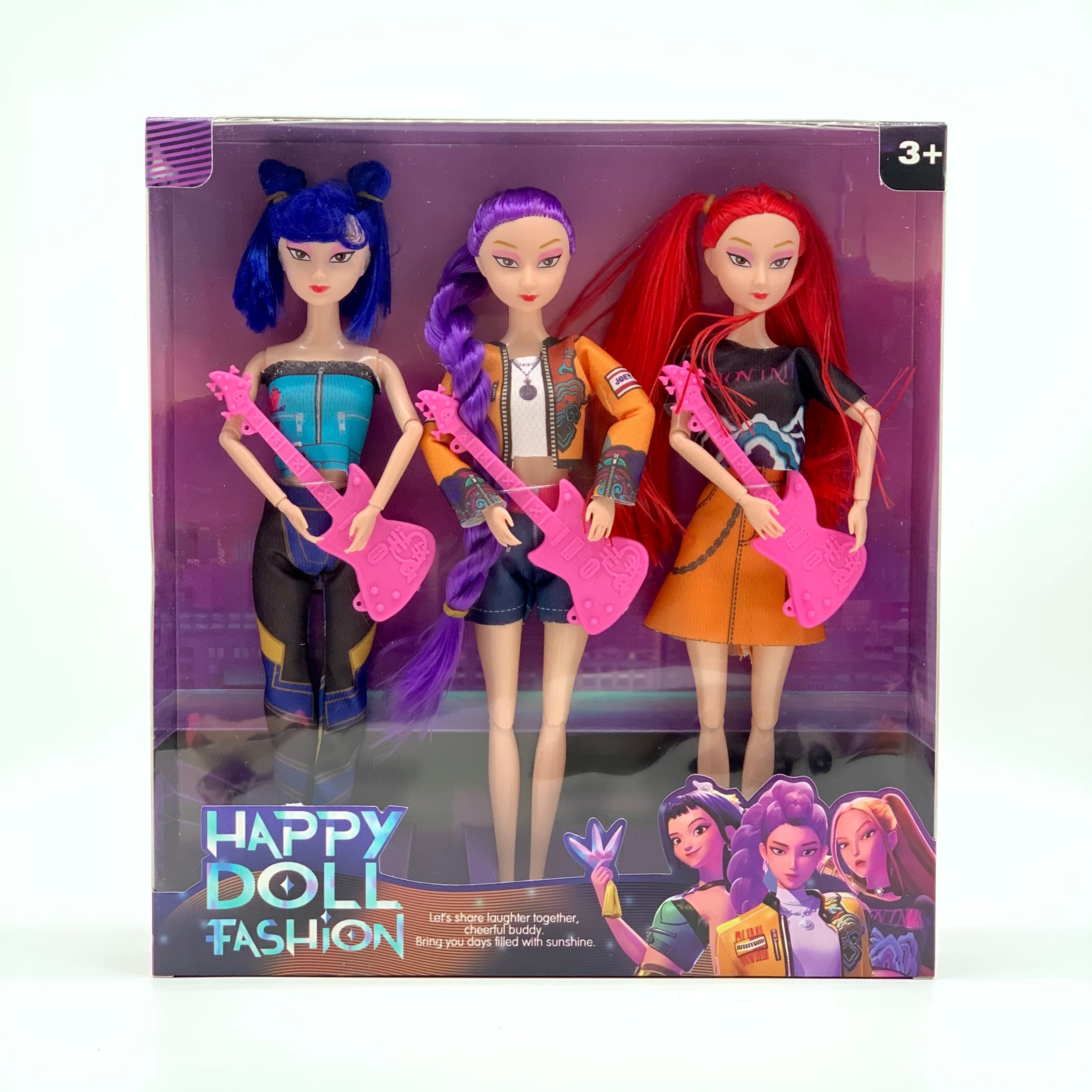 11-inch solid-body 11-joint figure K-POP witch-hunting girl group with a guitar set