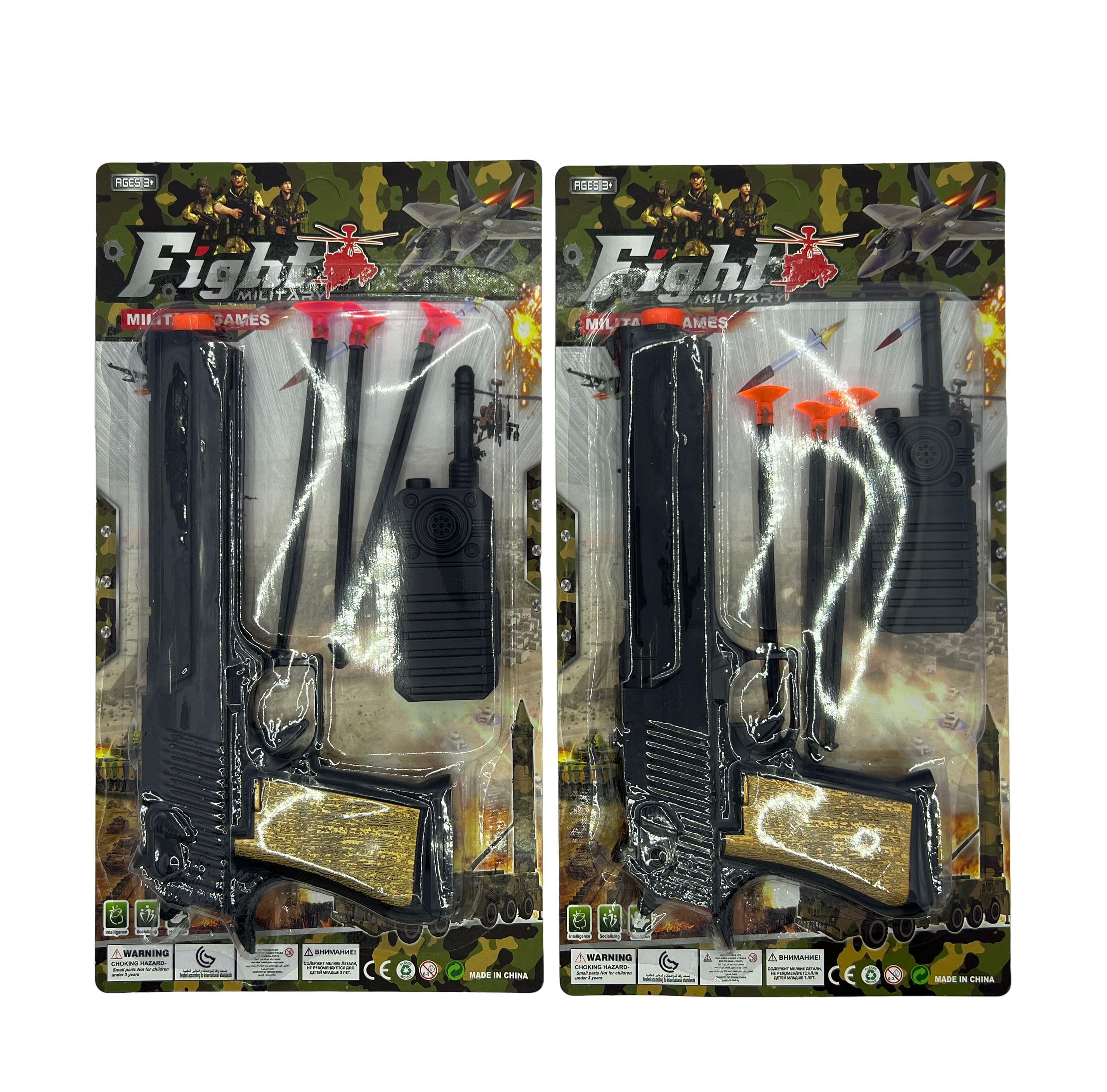 Military pin-type walkie-talkie set
