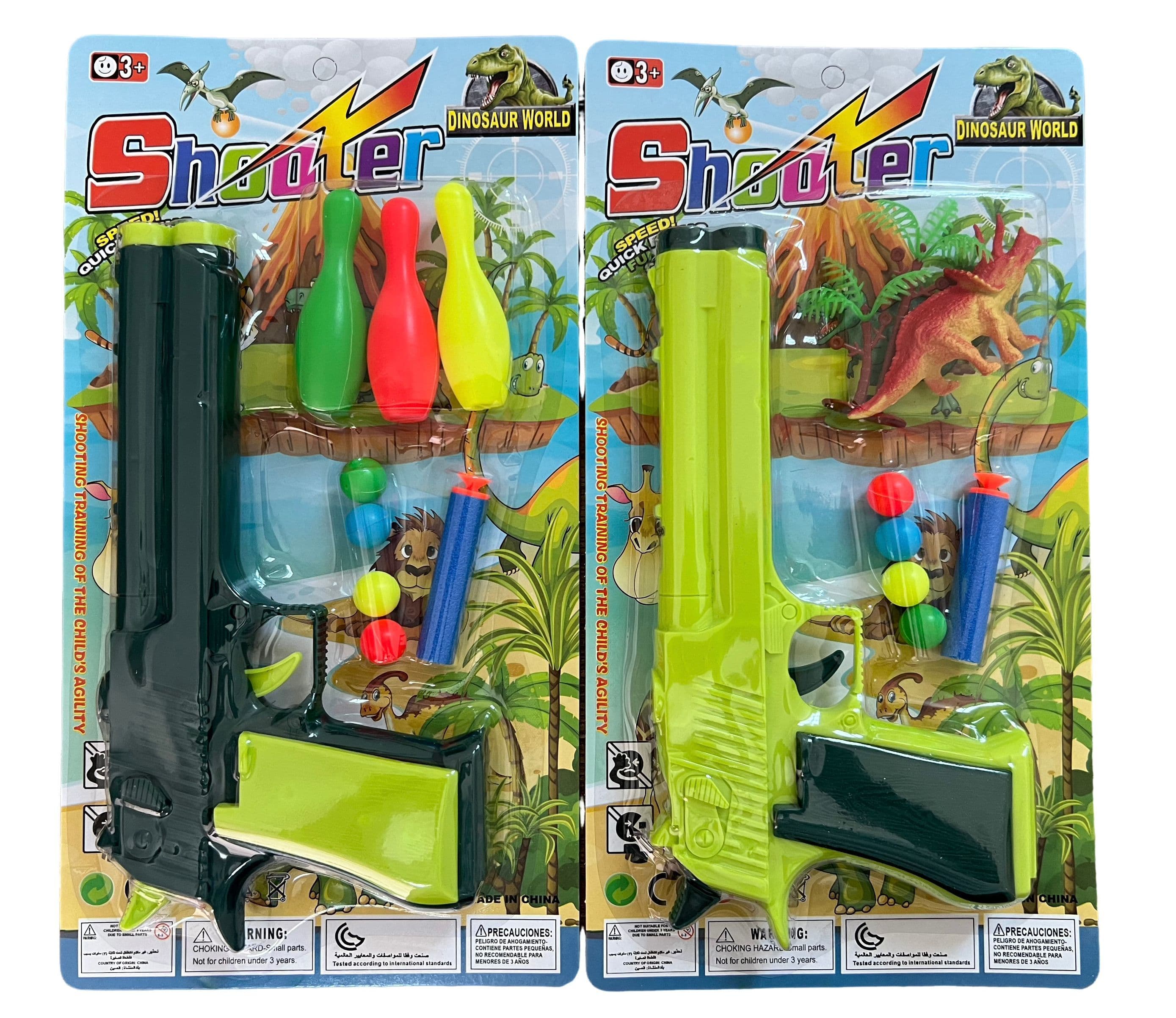 New LAUNCH GUN Dinosaur BOWLING SET