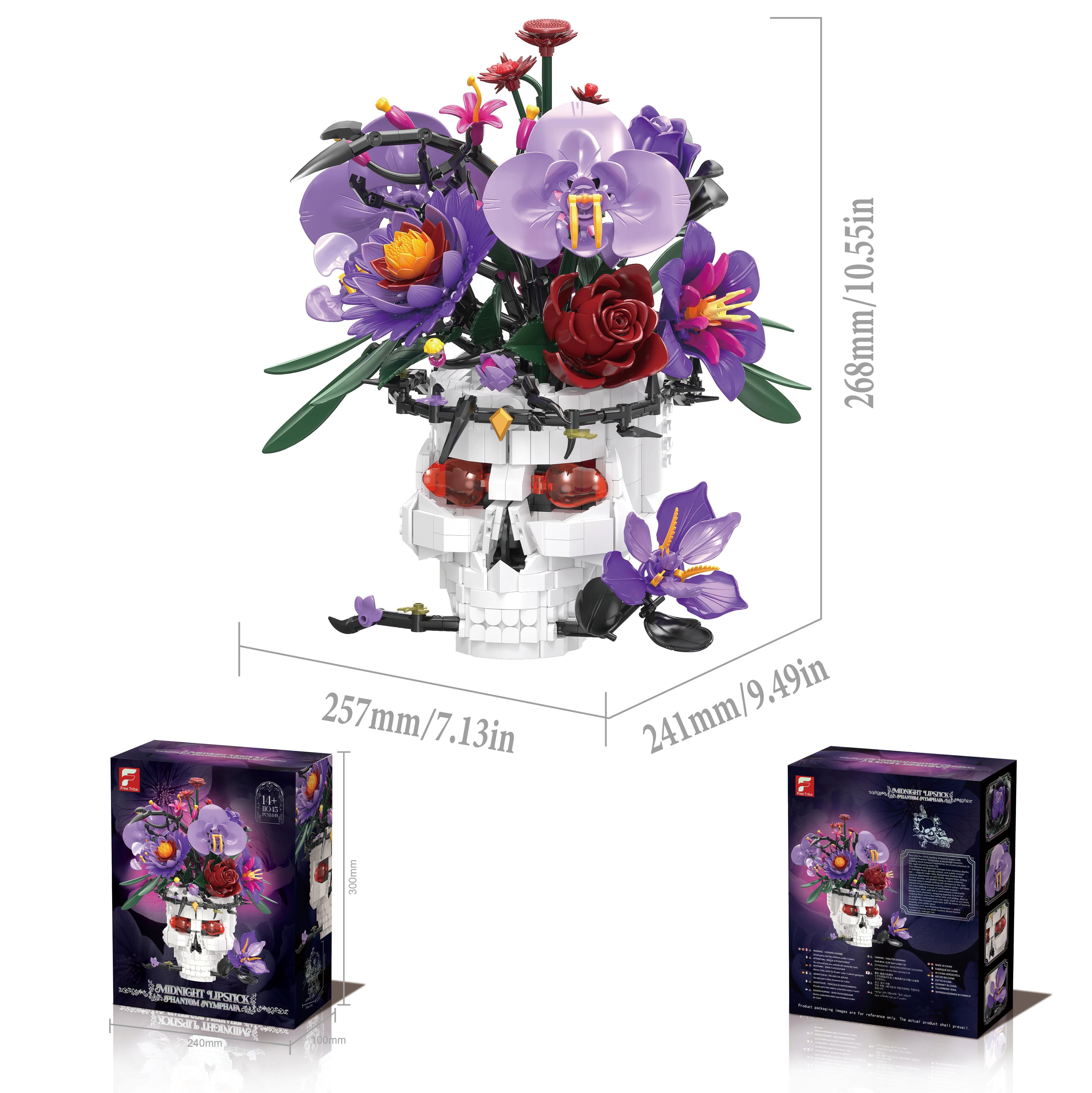 Midnight Lip Print - Kiss of the Dead - Building Blocks Flower