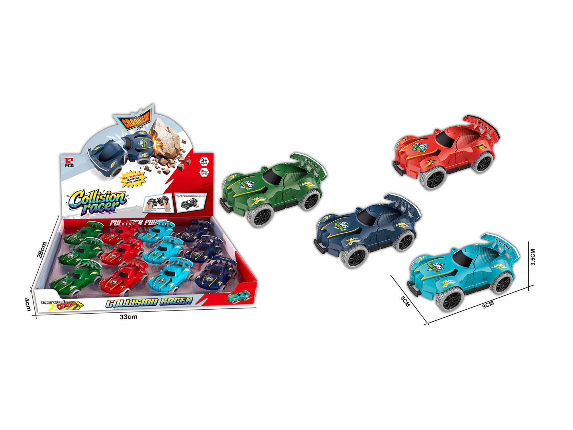 Pull Back Crash Car