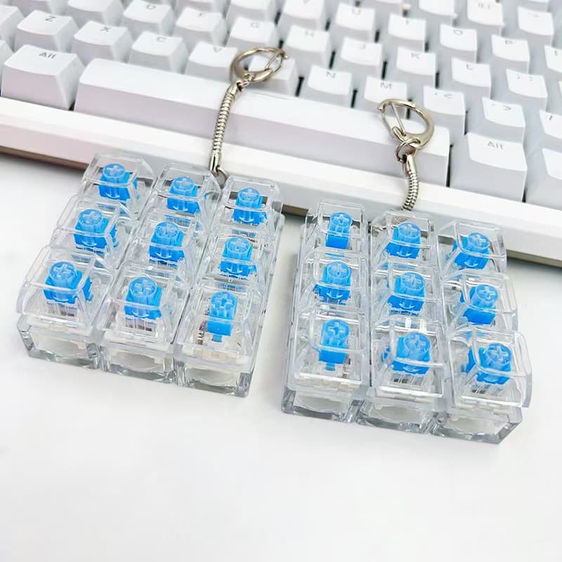Nine-Grid Button Stress Relief Keychain