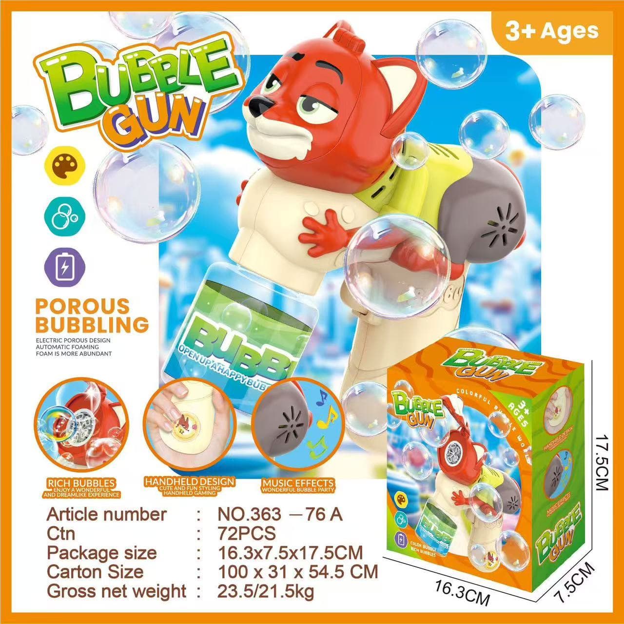 Electric Bubble Gun