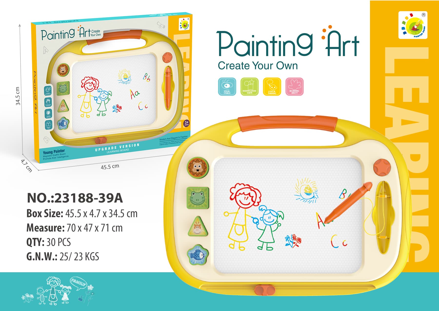 Magnetic Drawing Board for Kids
