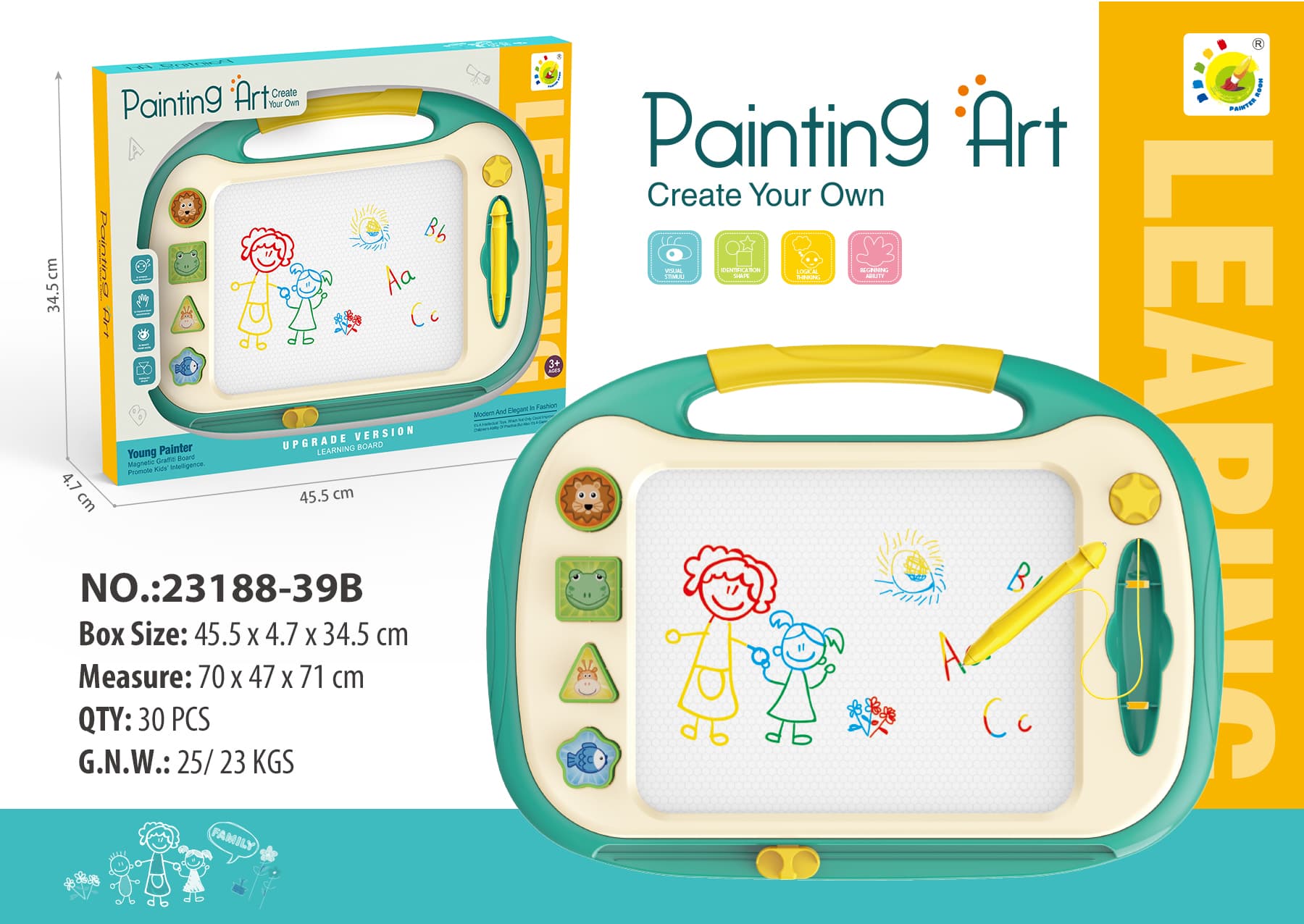 Magnetic Drawing Board for Kids