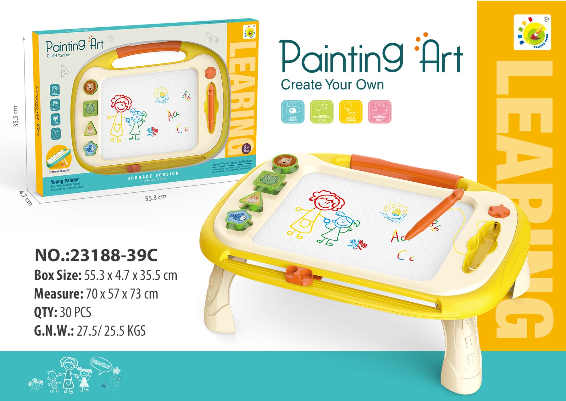 Magnetic Drawing Board for Kids