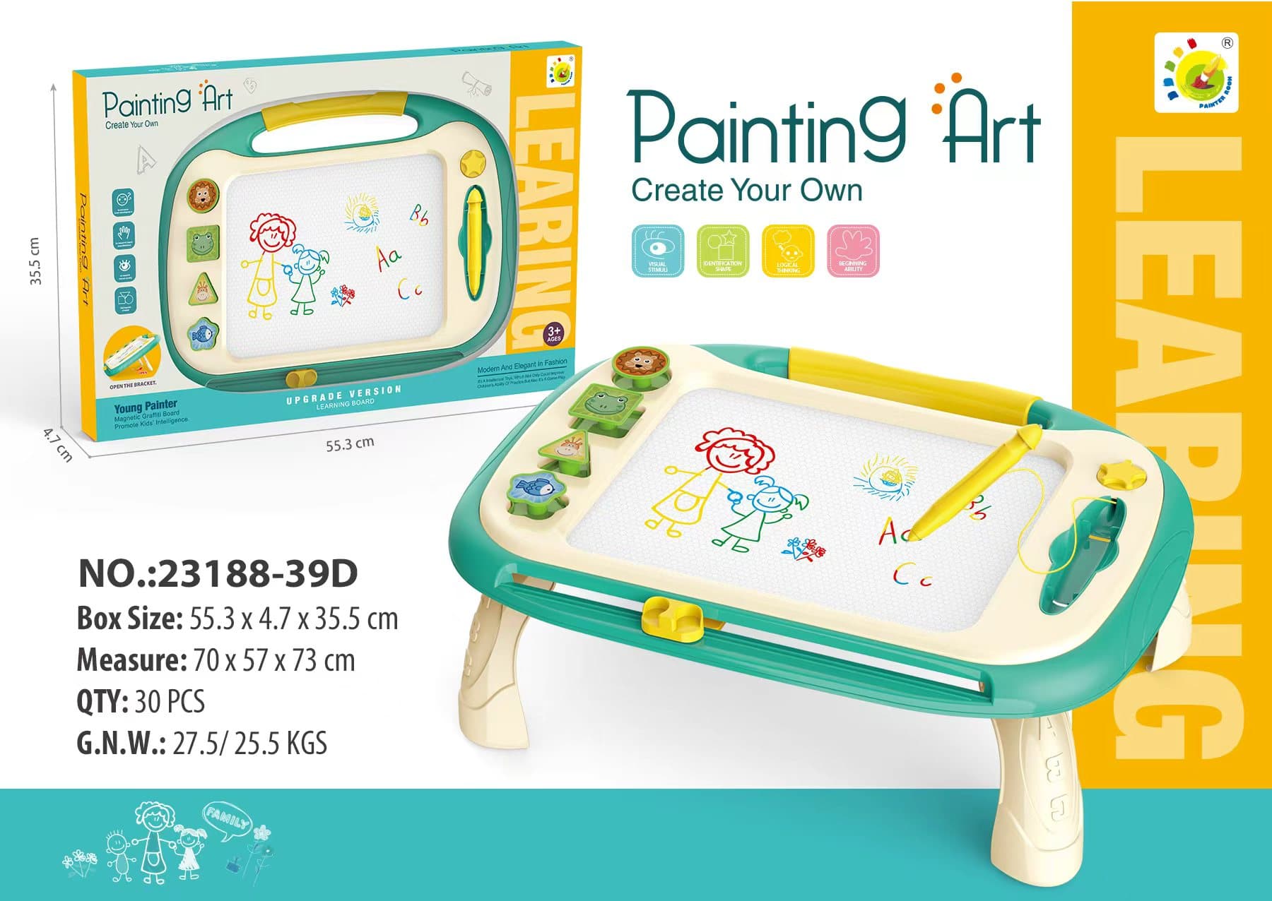 Magnetic Drawing Board for Kids