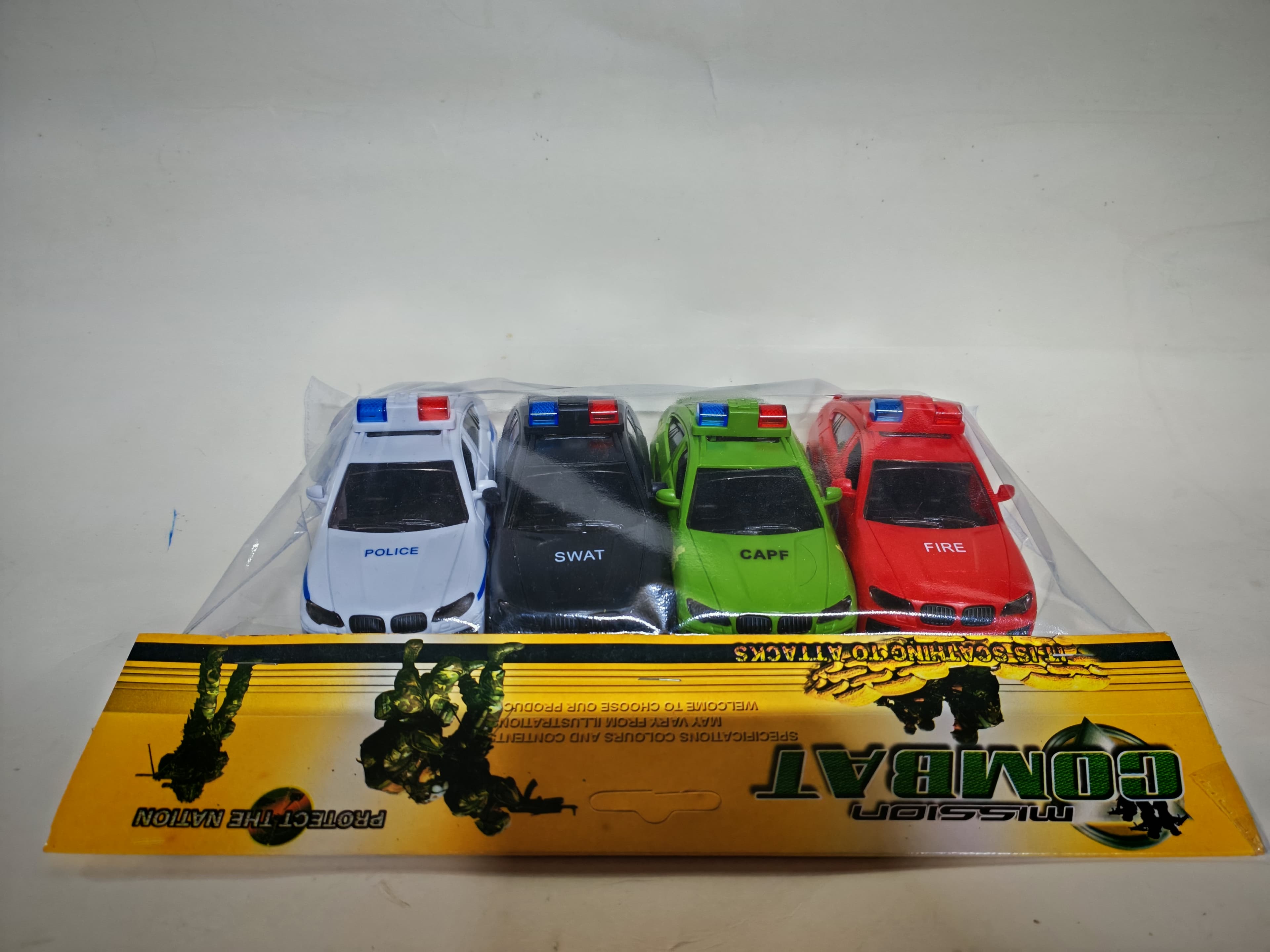 Inertial Three-Door Police Car (AB Material)