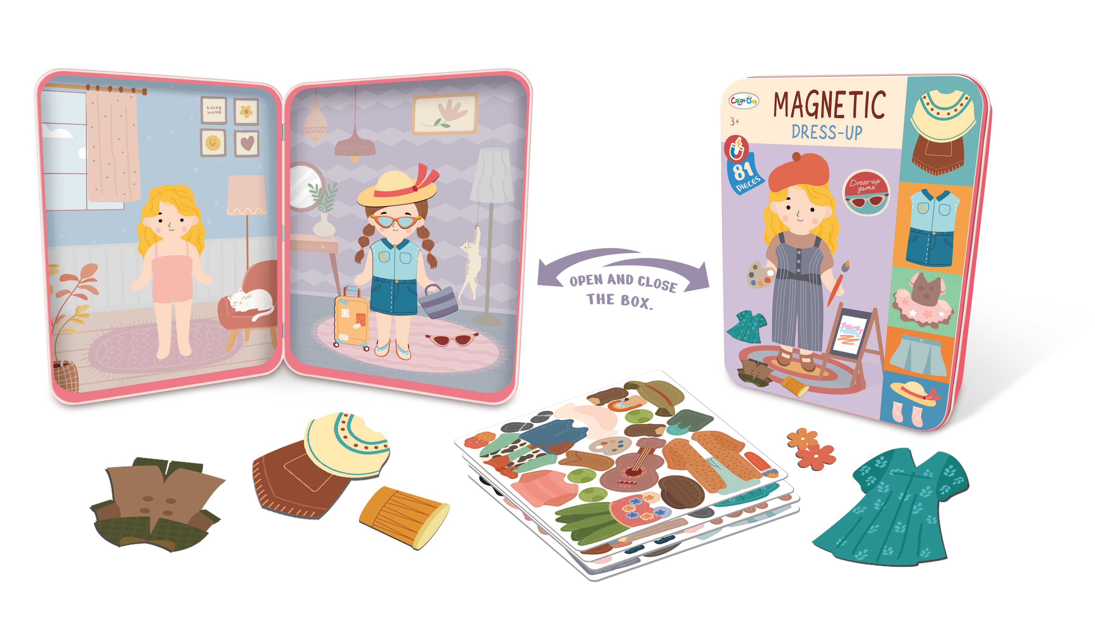 Magnetic Dress-Up Game in Tin Box - Girls' Dress-Up Series