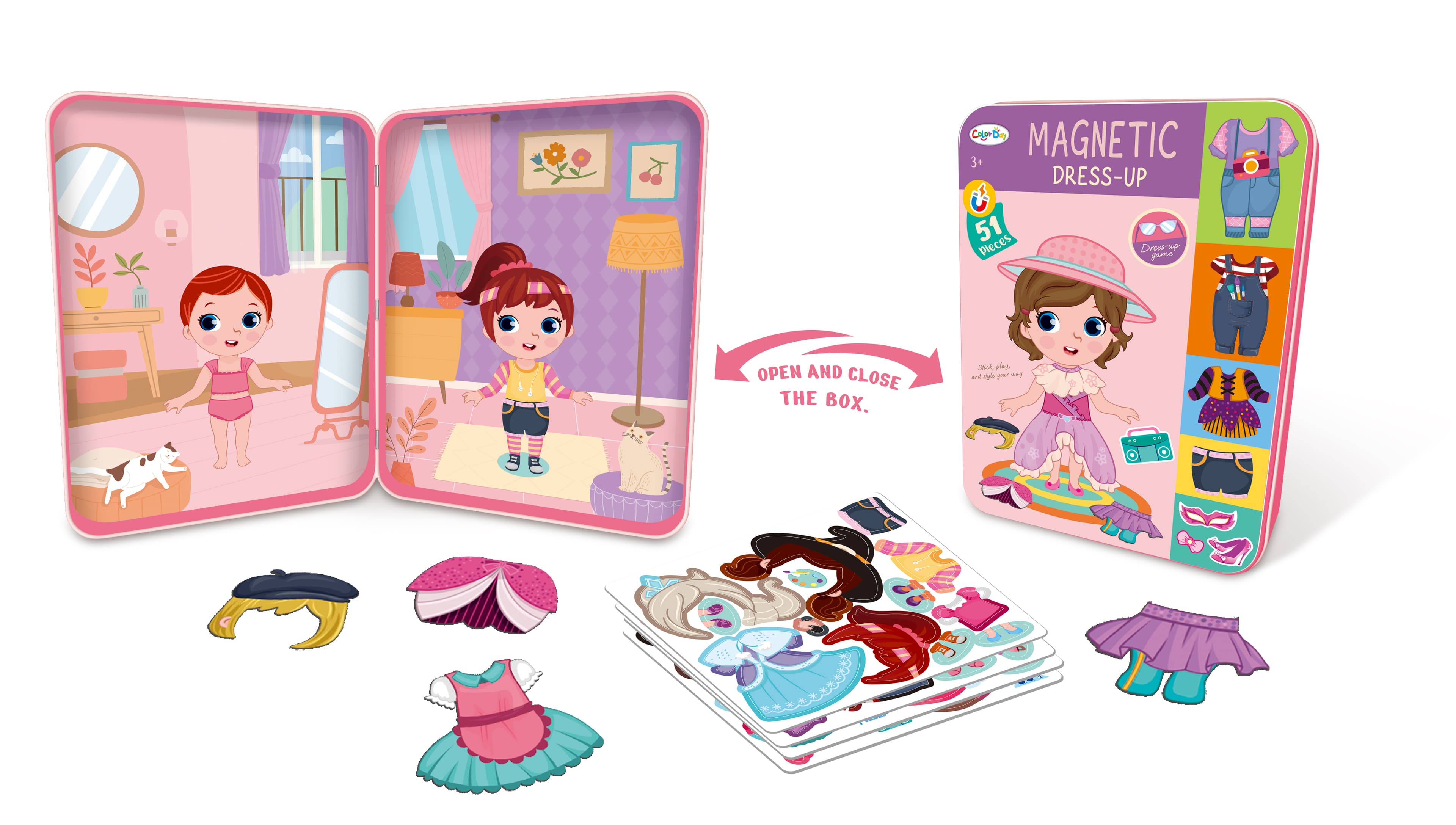 Magnetic Dress-Up Game in Tin Box - Girls' Dress-Up Series