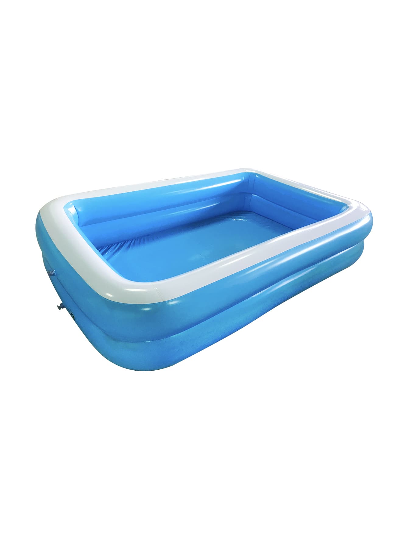 2.1m Three-Tier Blue and White Flat Rectangular Pool (Summer Outdoor Interactive Toy for Kids)