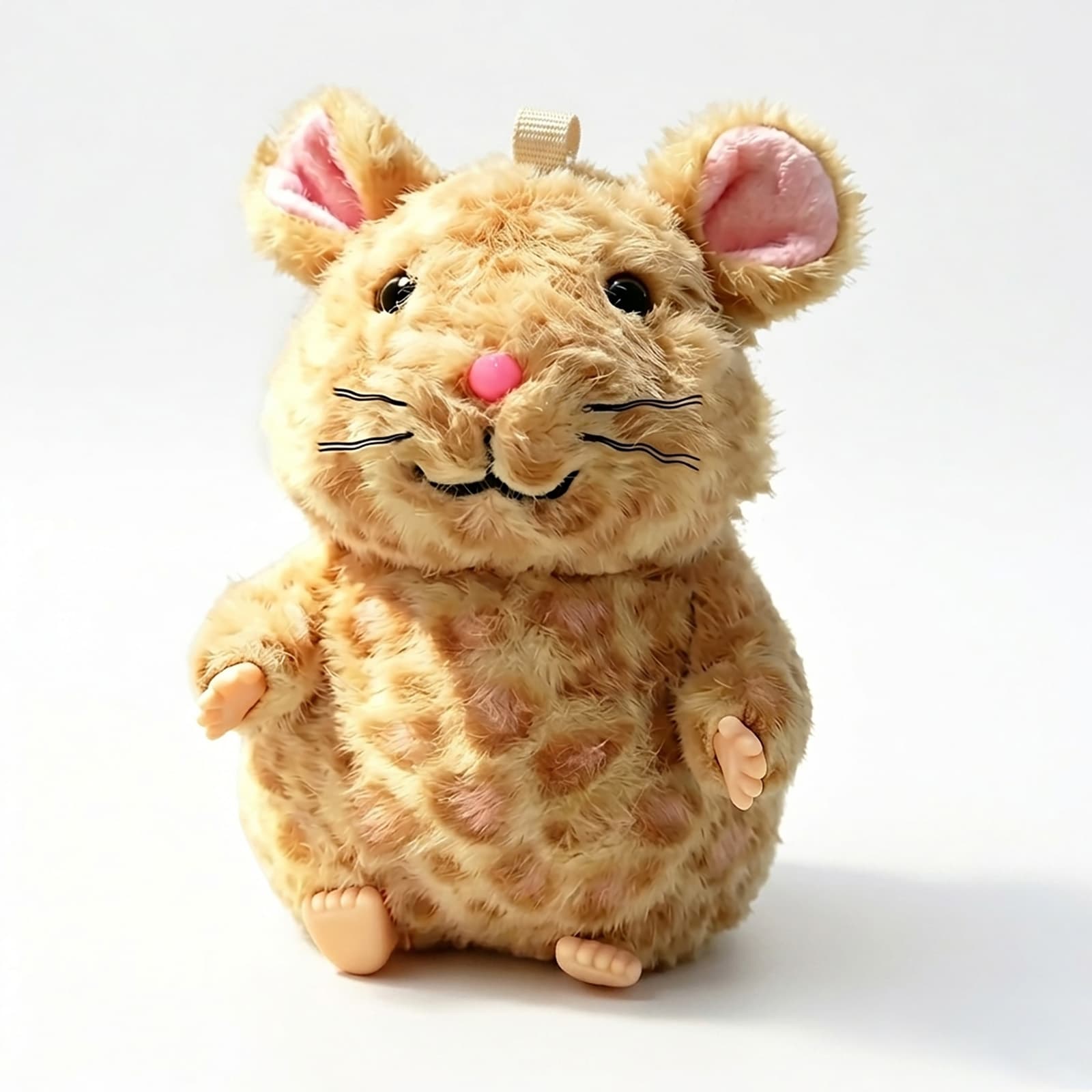 DIY Customizable Golden Leopard Print Mouse with Whiskers - Faux Fur Texture Cute Plush Toy, Golden Mink Velvet, Children's Comfort Companion, Best Friend Birthday Gift, Cross-border Stock Wholesale