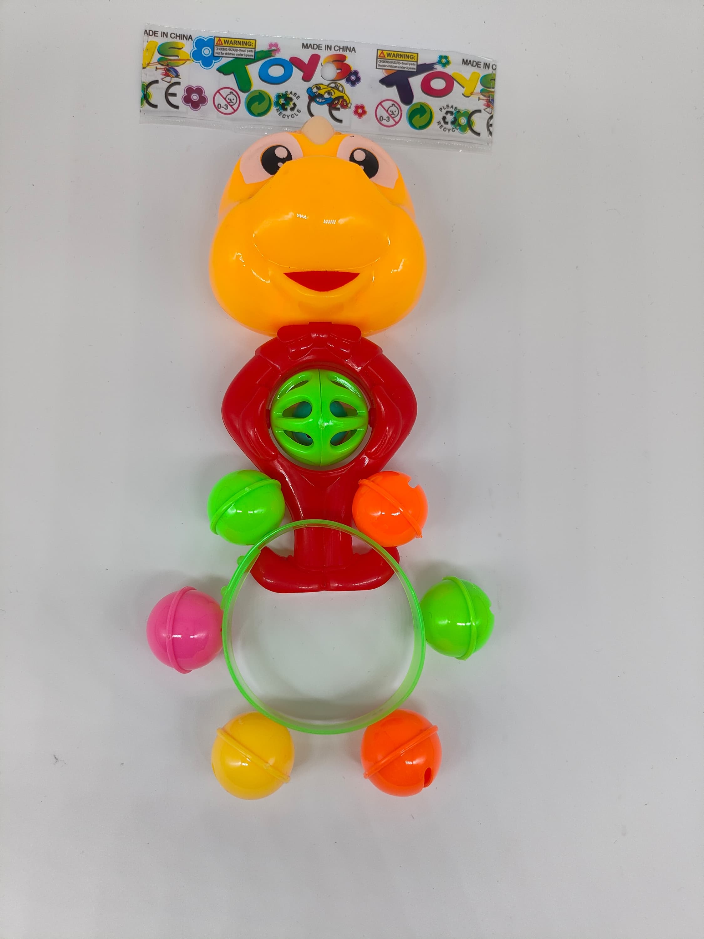 Cartoon Dinosaur Rattle + Wristband Bell