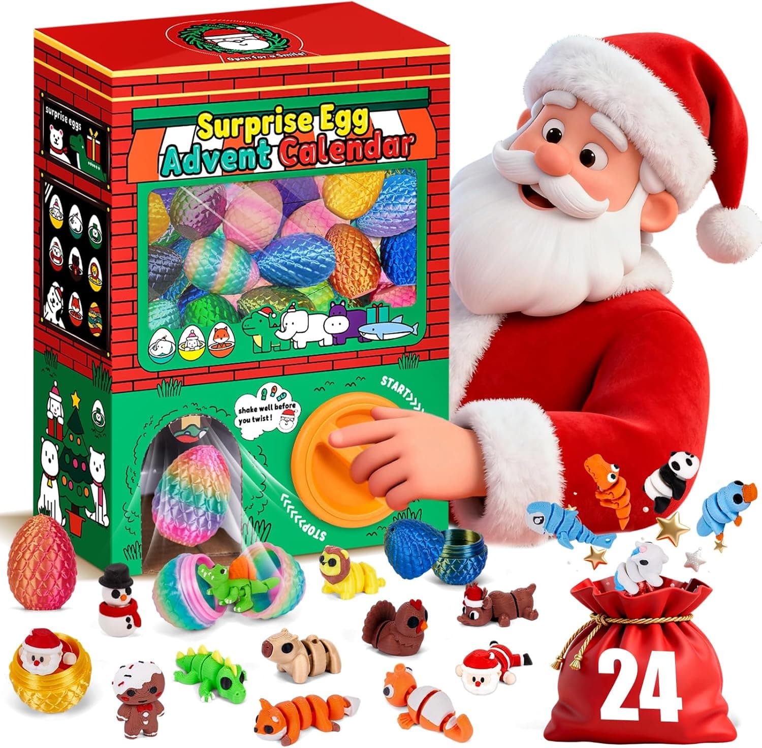 Christmas 3D Printed Gachapon Machine