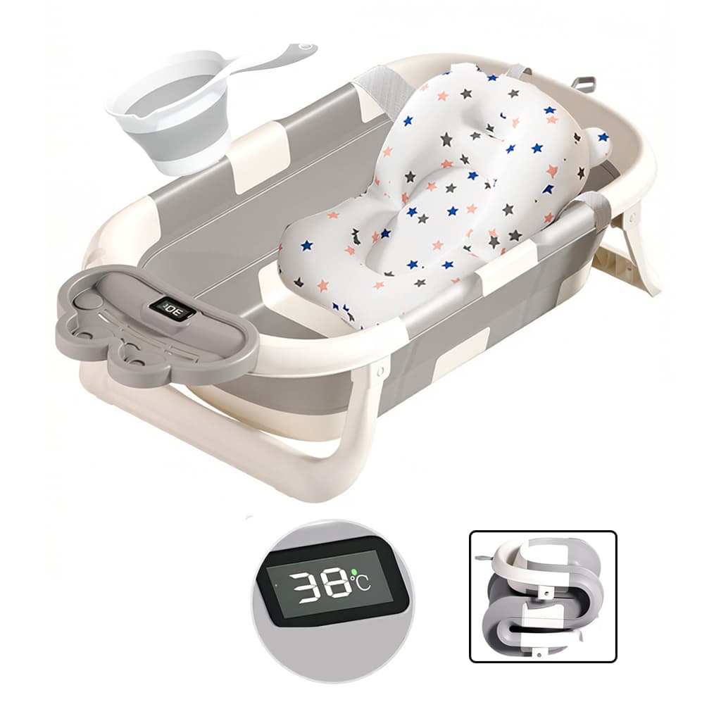 Baby 3-Fold Bath Tub 3-Piece Set (with Temperature Sensing)
