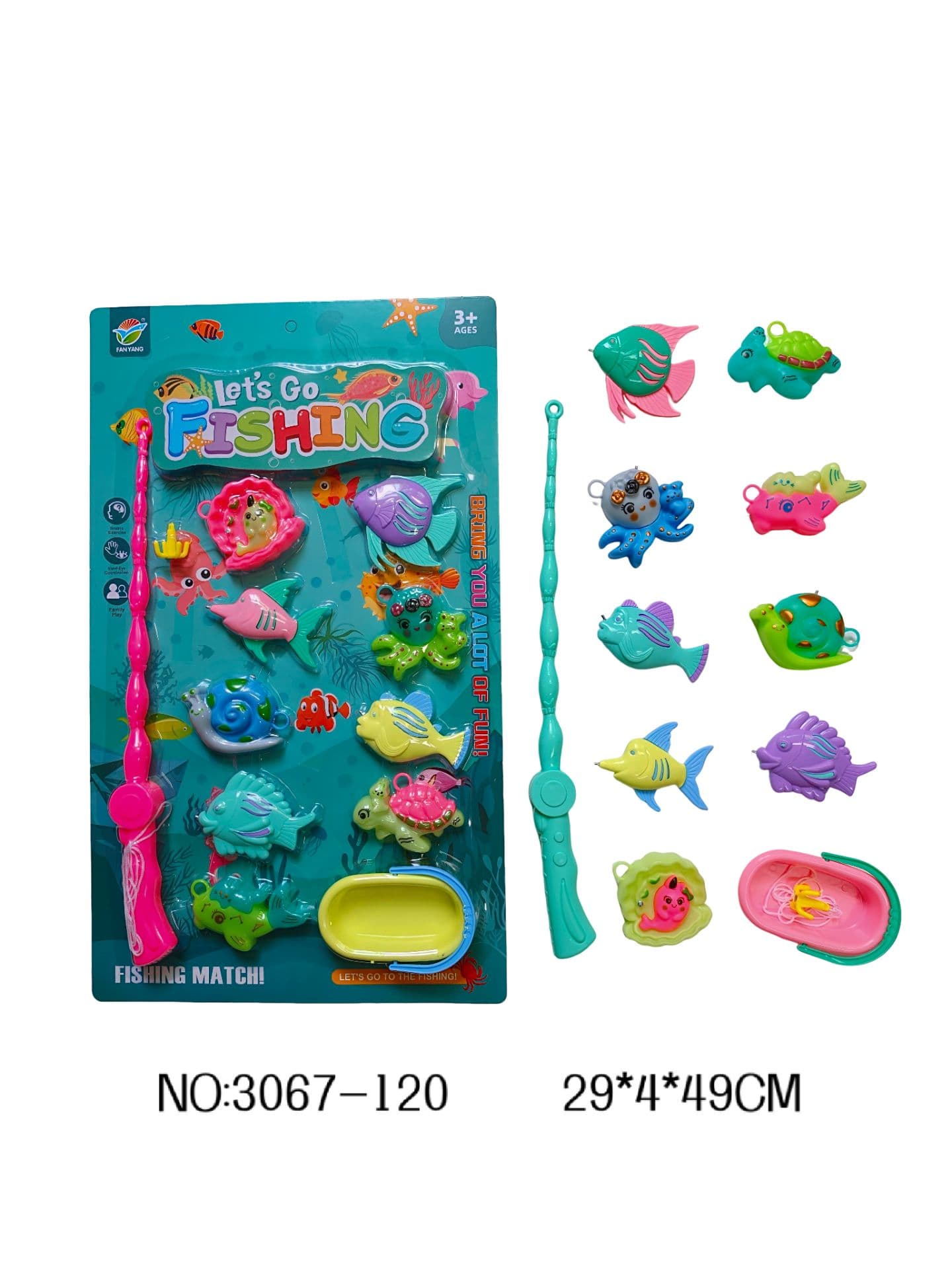 Single Rod Magnetic Fun Fishing + Bathtub