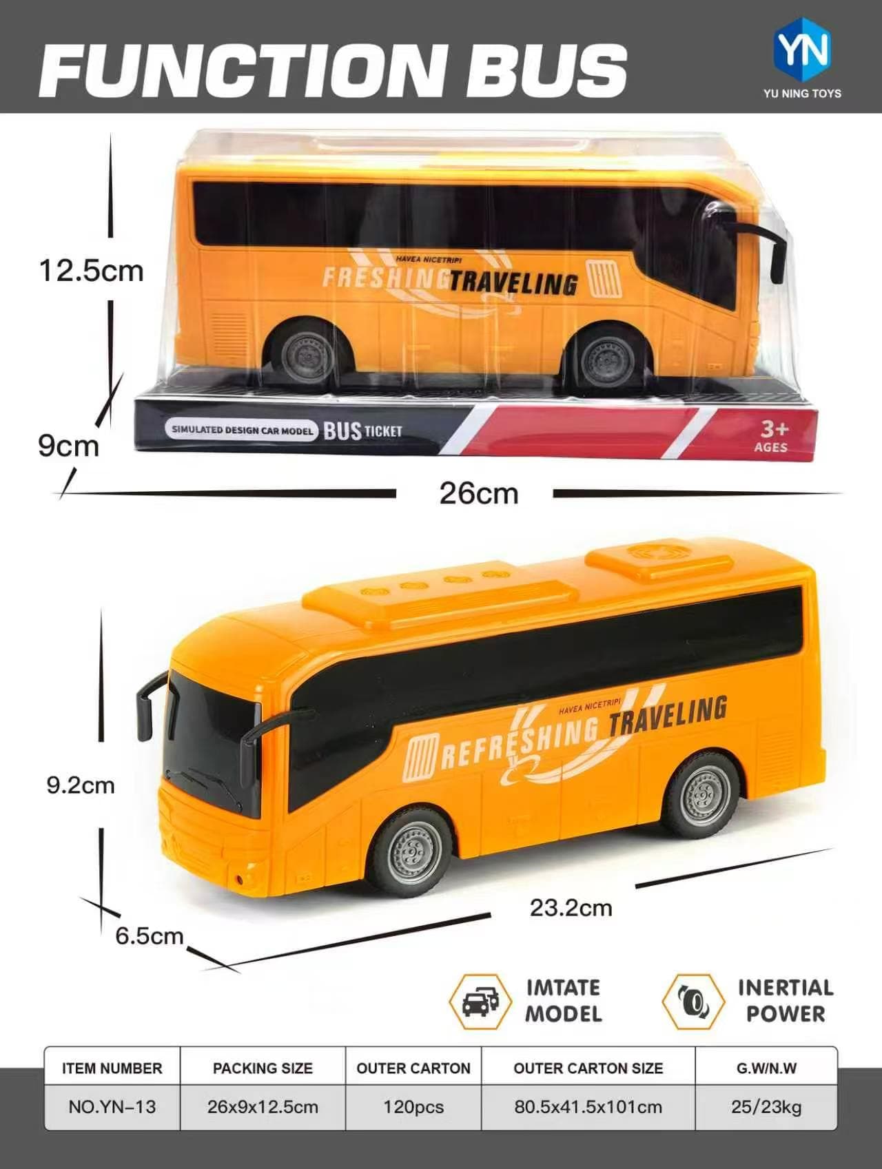 Inertia Car/Inertia Yellow Bus/Cartoon Inertia Car