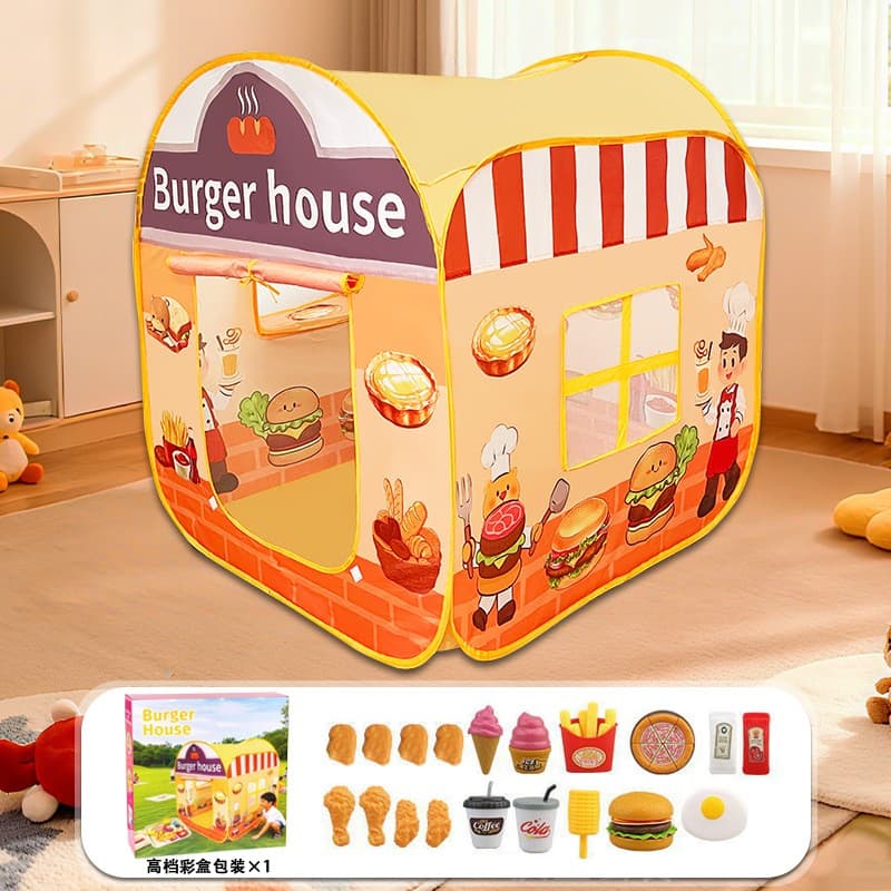Premium Color Box Packaging for Hamburger House Toy Set