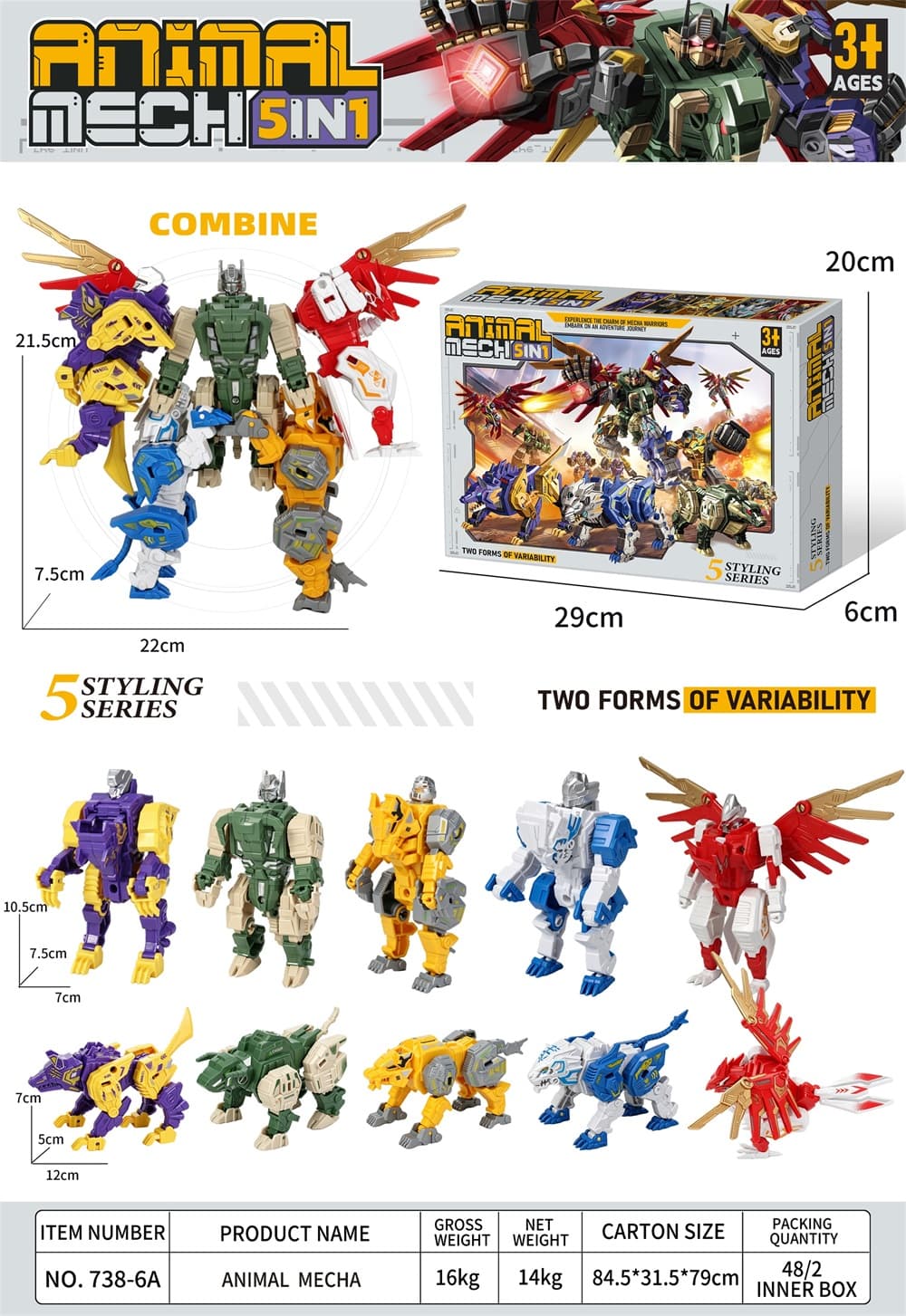 Transform 5-in-1 Beast Warriors