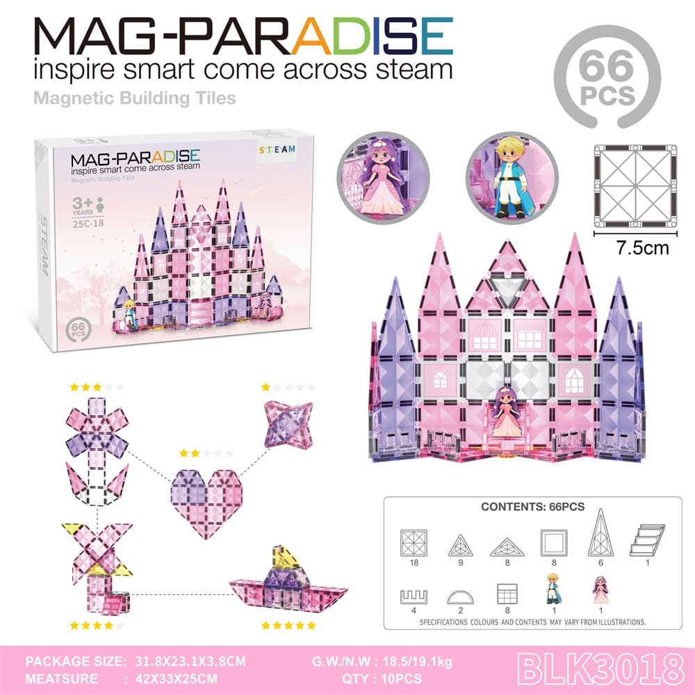 Star Diamond - 66PCS Pink