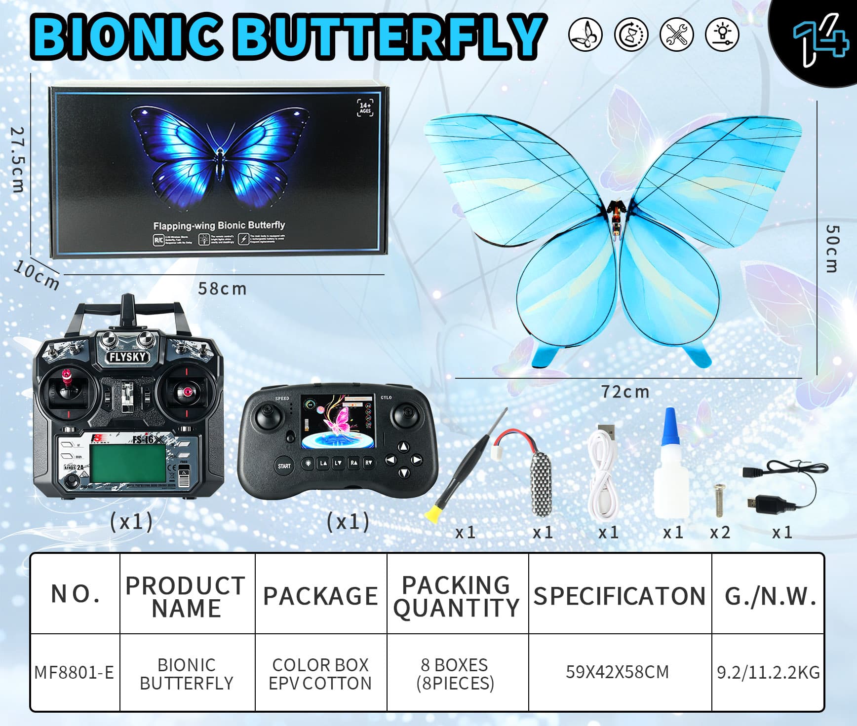 Simulated Remote Control Butterfly Stage. Wedding Performance Butterfly