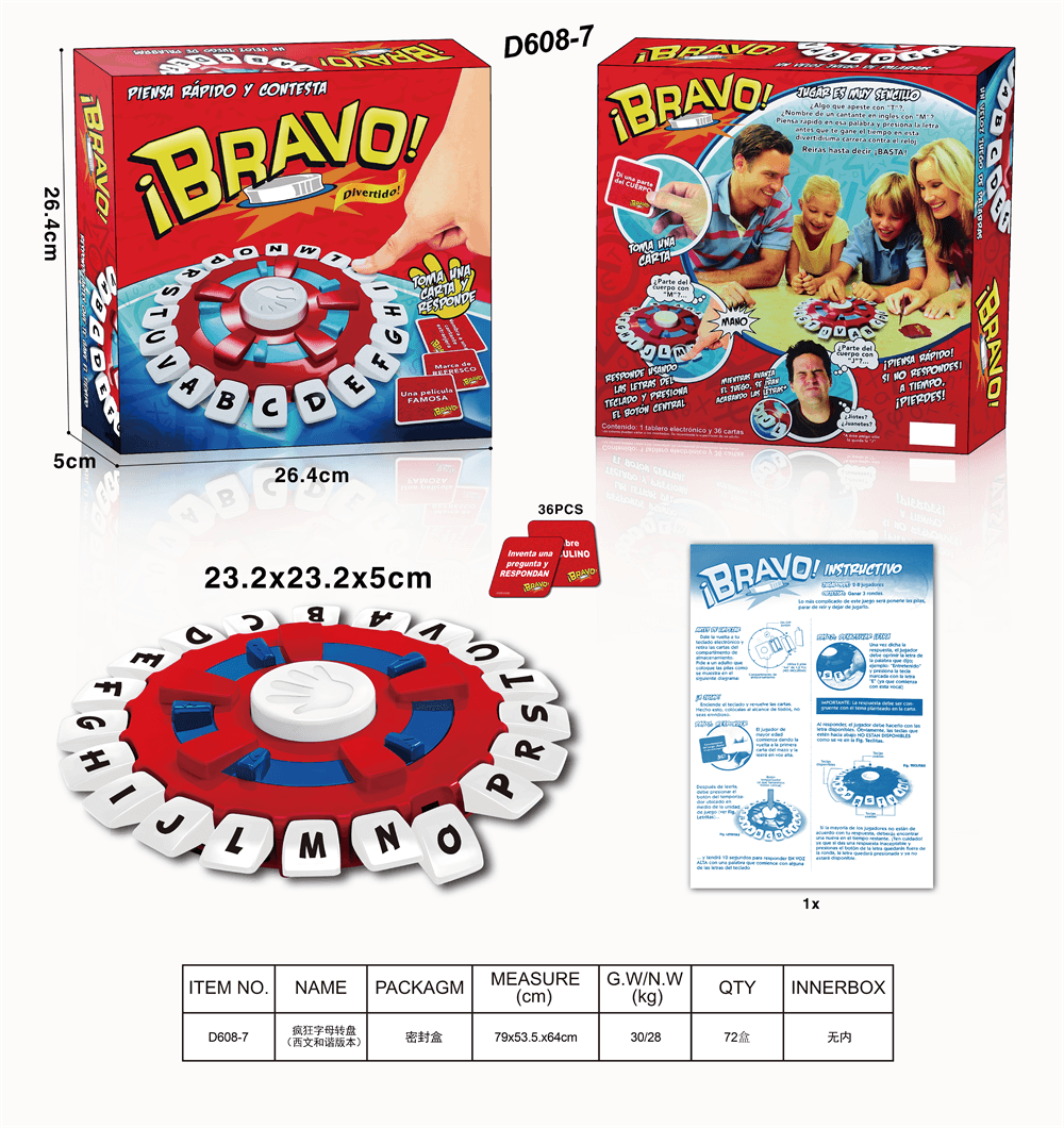 Crazy Alphabet Spinner Game (Western Harmony Edition) Large