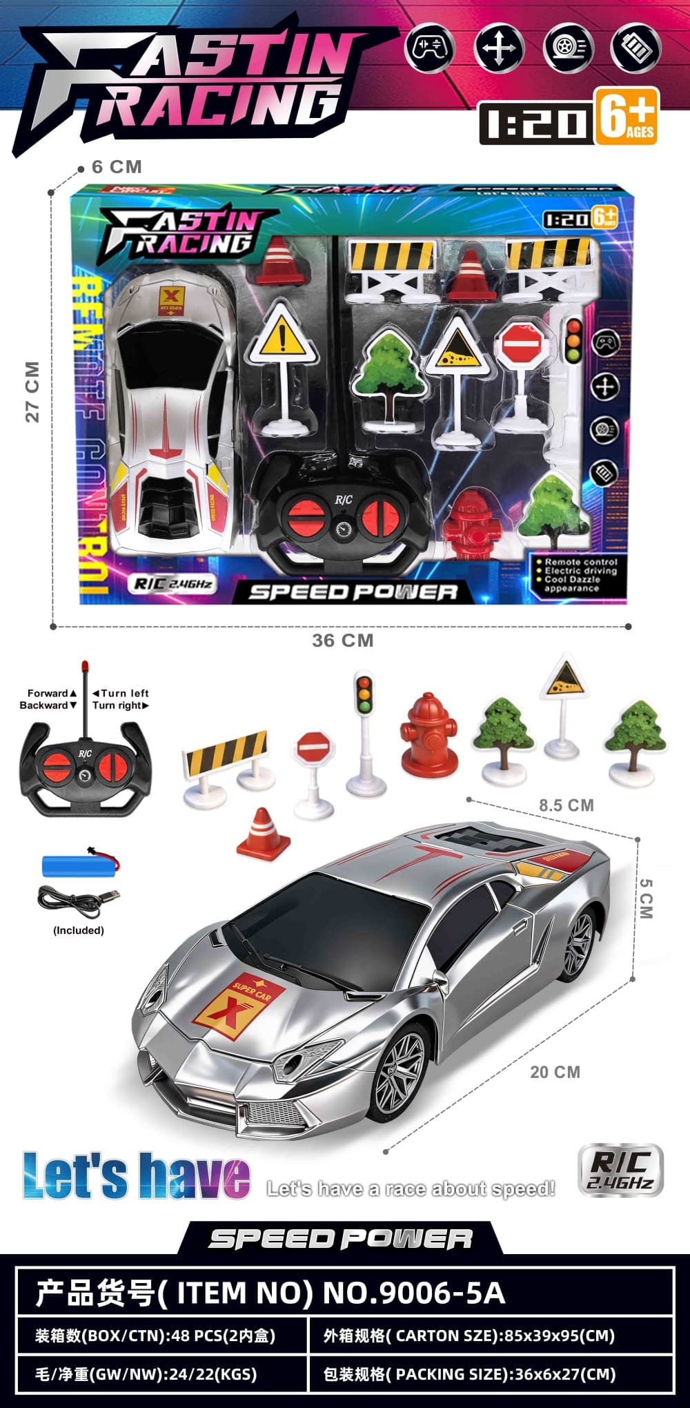Four-Way Remote Control Bull Sports Car (Includes 3.7V Lithium Battery)