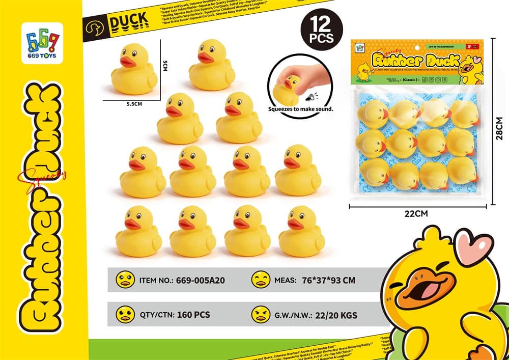 Vinyl BB Whistle Little Ducklings (12 pcs)