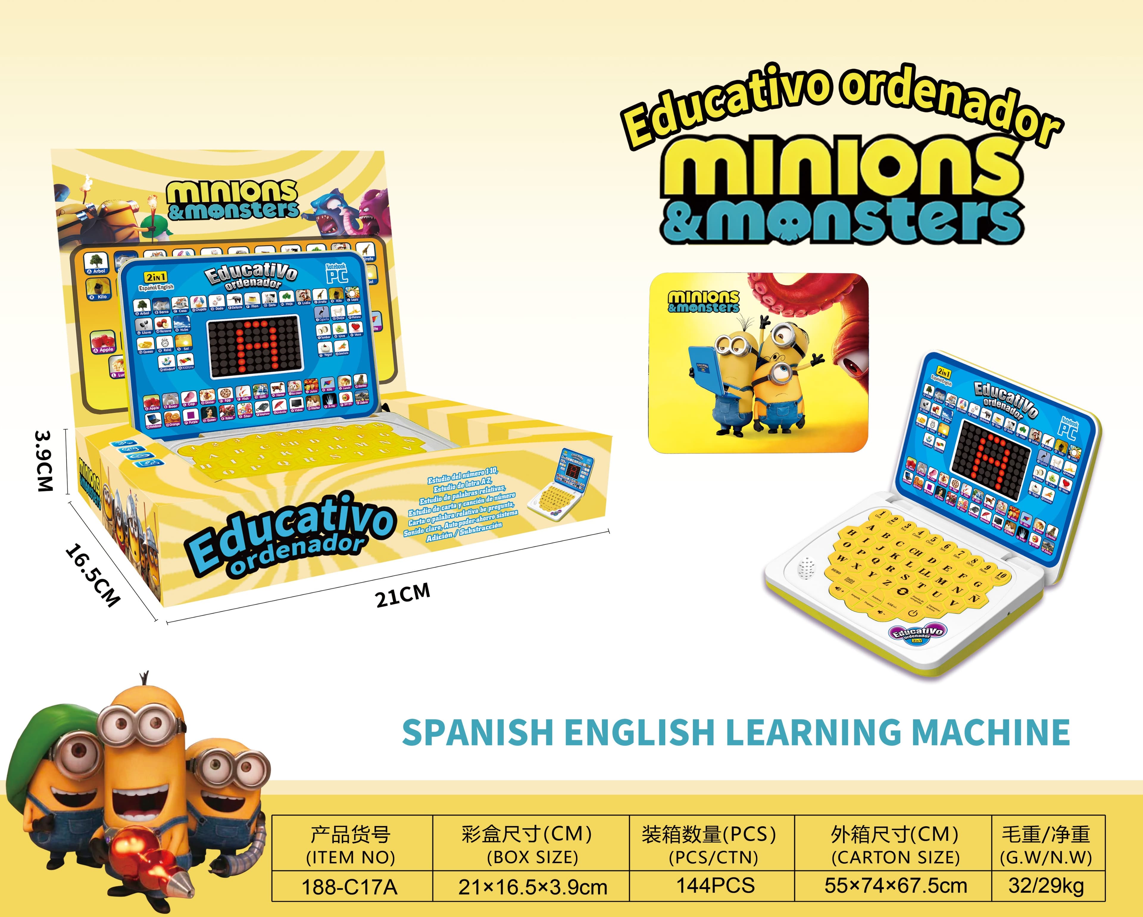 Minions Bilingual Learning Machine (English & Spanish)