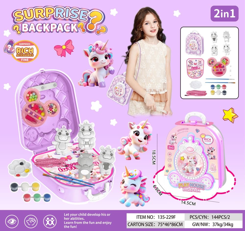 DIY Color Painting Bead Set for Pretend Play