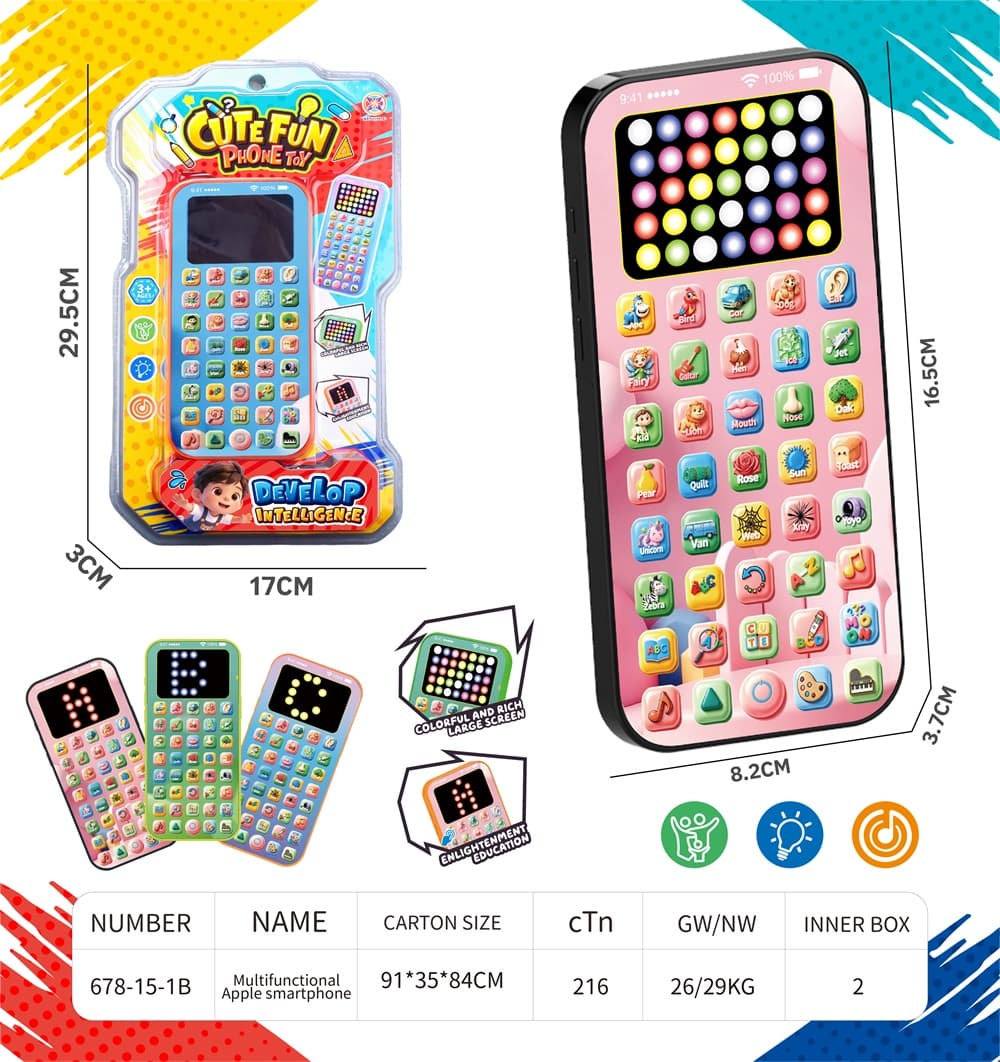 35-Light Display 40-Key Apple iPhone 17 Puzzle High-Frequency Touch Story Machine with Light and Music Learning Device
