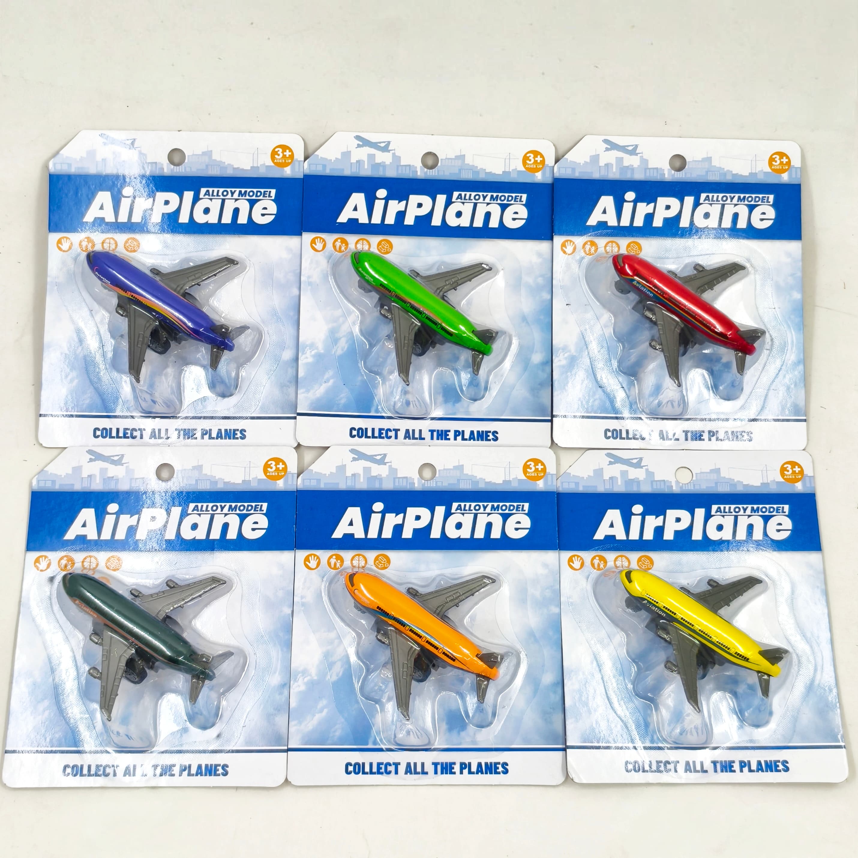 Pull-Back Alloy Plane with Suction Cup