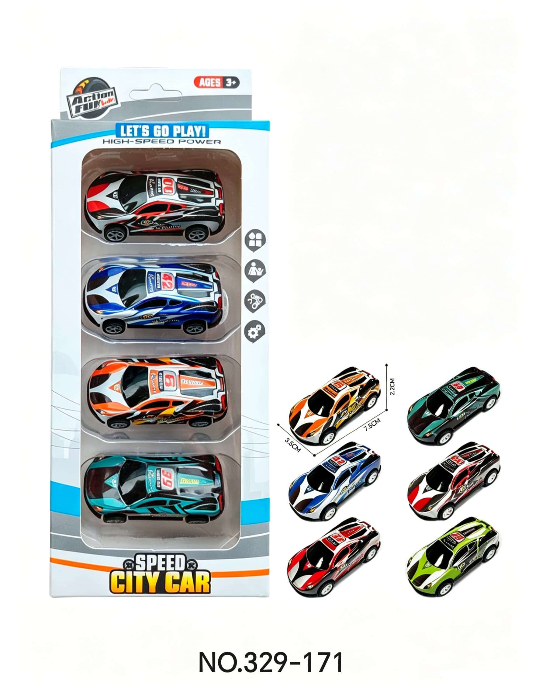 Pull-Back Light Alloy Tin Car 7.5CM (Simulated Car, Model, Car Model)