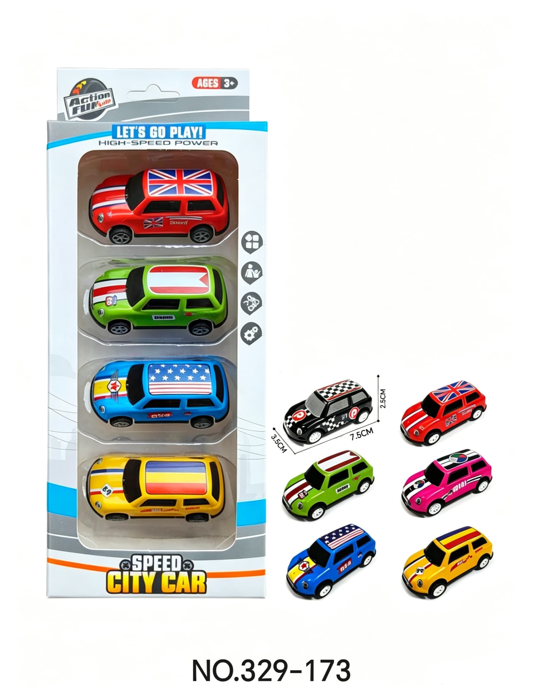 Pull-Back Light Alloy Tin Car 7.5CM (Simulated Car, Model, Car Model)