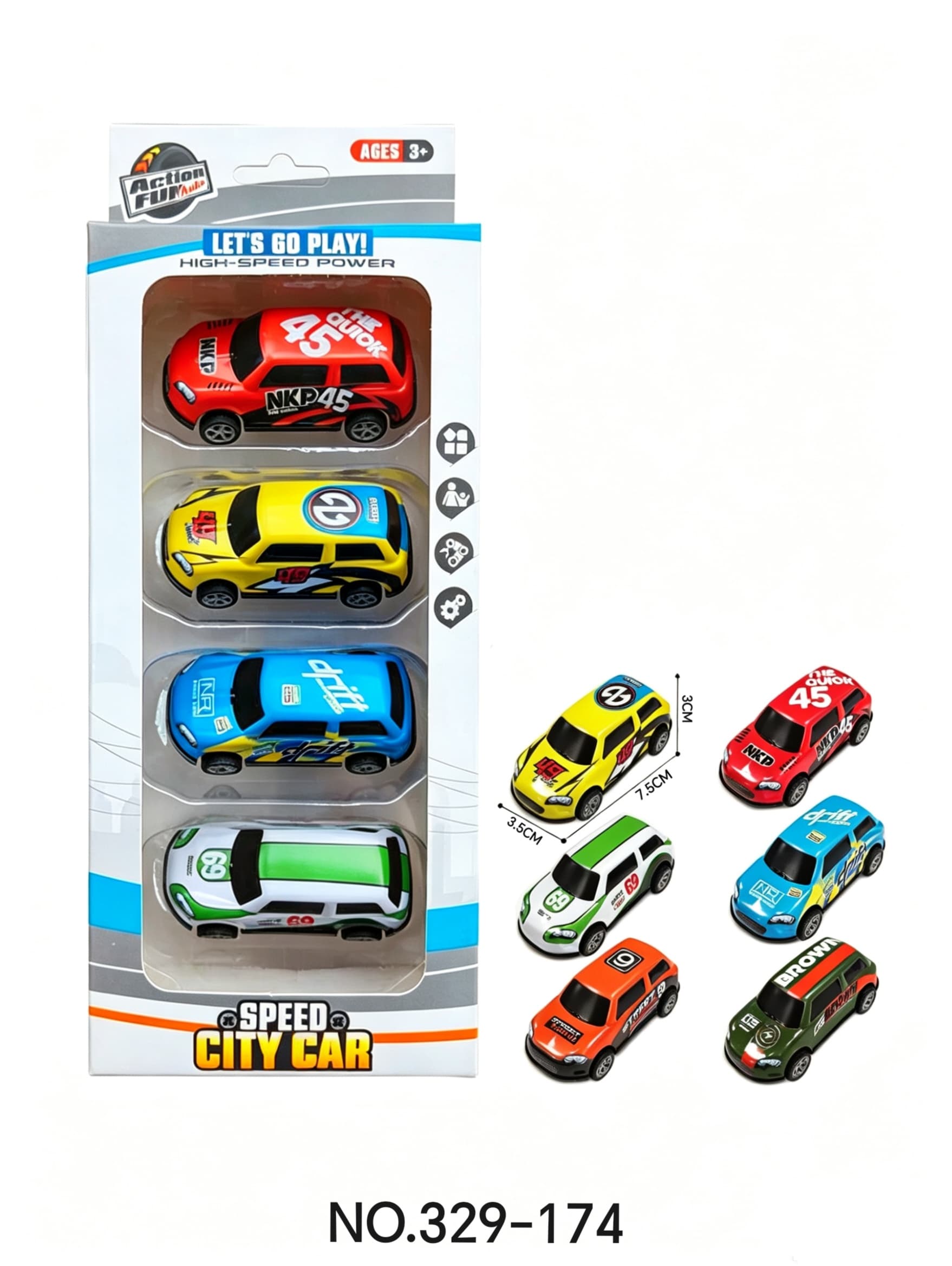 Pull-Back Light Alloy Tin Car 7.5CM (Simulated Car, Model, Car Model)