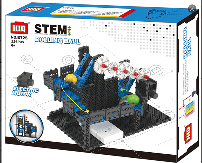 Gear-Driven Loop Pass 126-Piece Educational Building Blocks