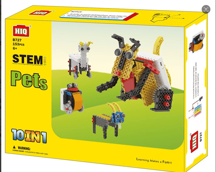 10-in-1 Electric Animal Series 153-Piece Science Building Blocks