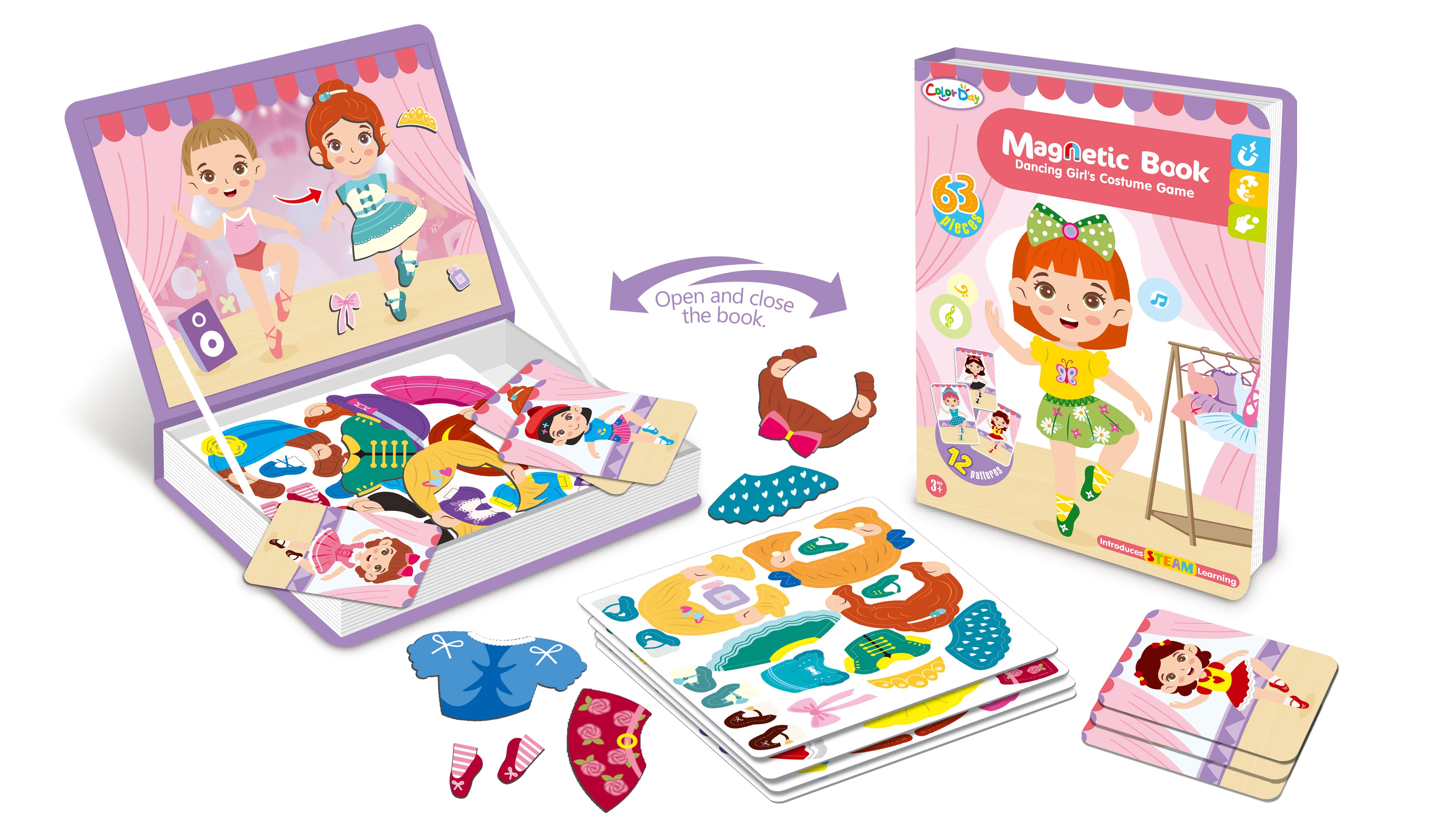 Magnetic Puzzle Book - Dress Up Game for Dancing Girl