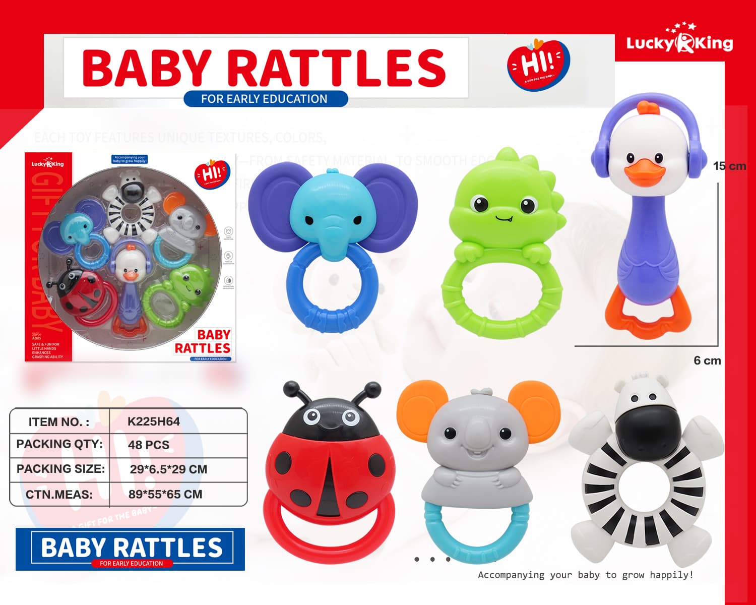 Baby Rattle (6-Piece Set)