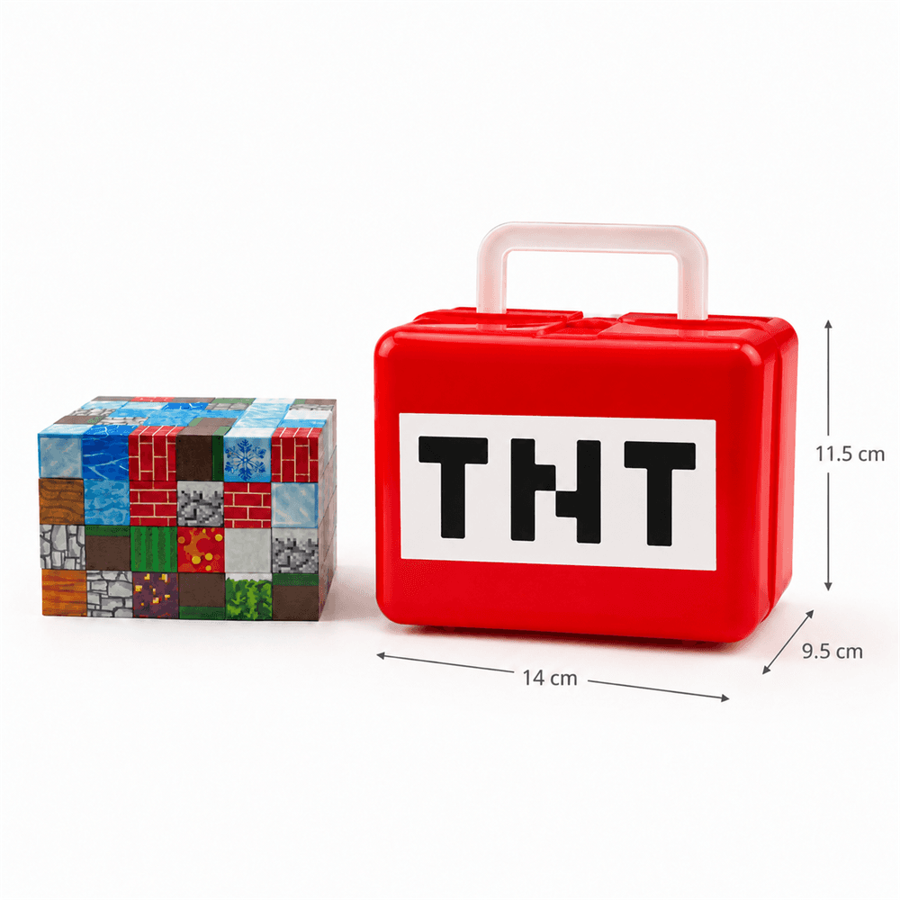 Minecraft Magnetic Block Building Bricks - 120 pcs in Carry Bucket