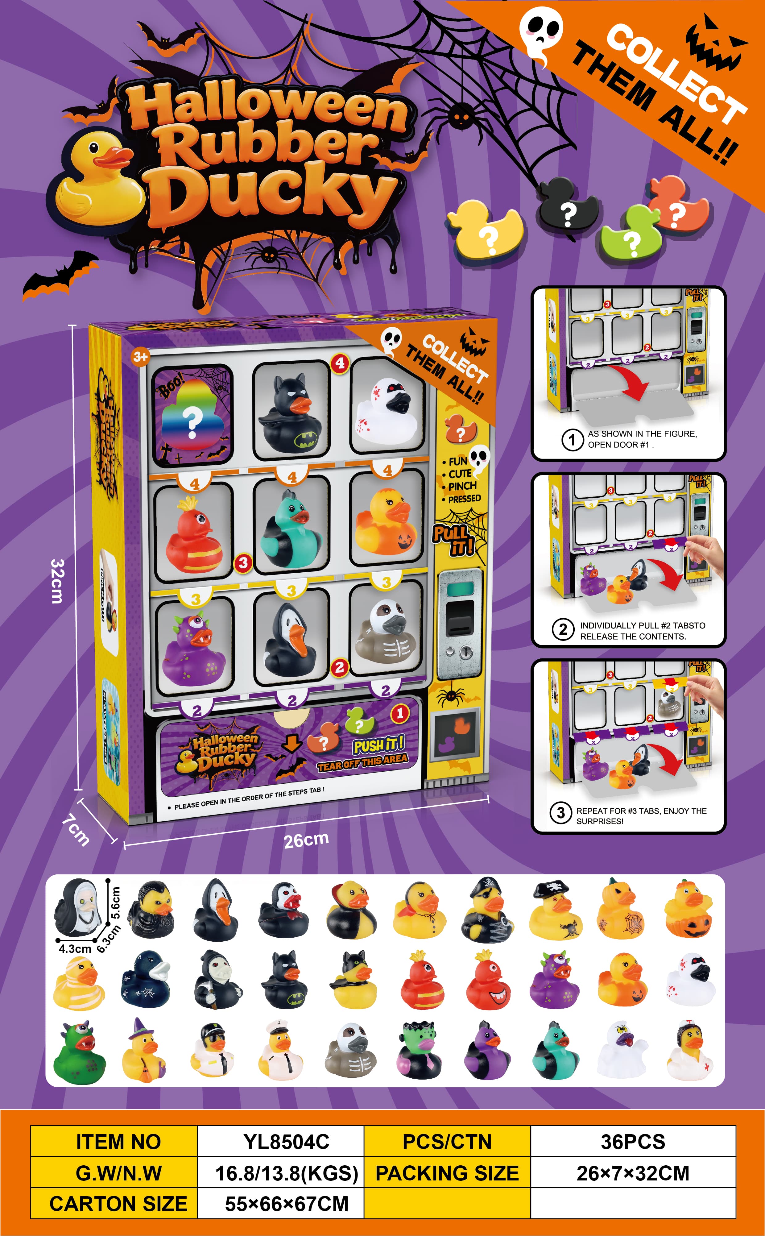 Halloween Duck Vending Machine (9PCS)/Pick 9 from 30